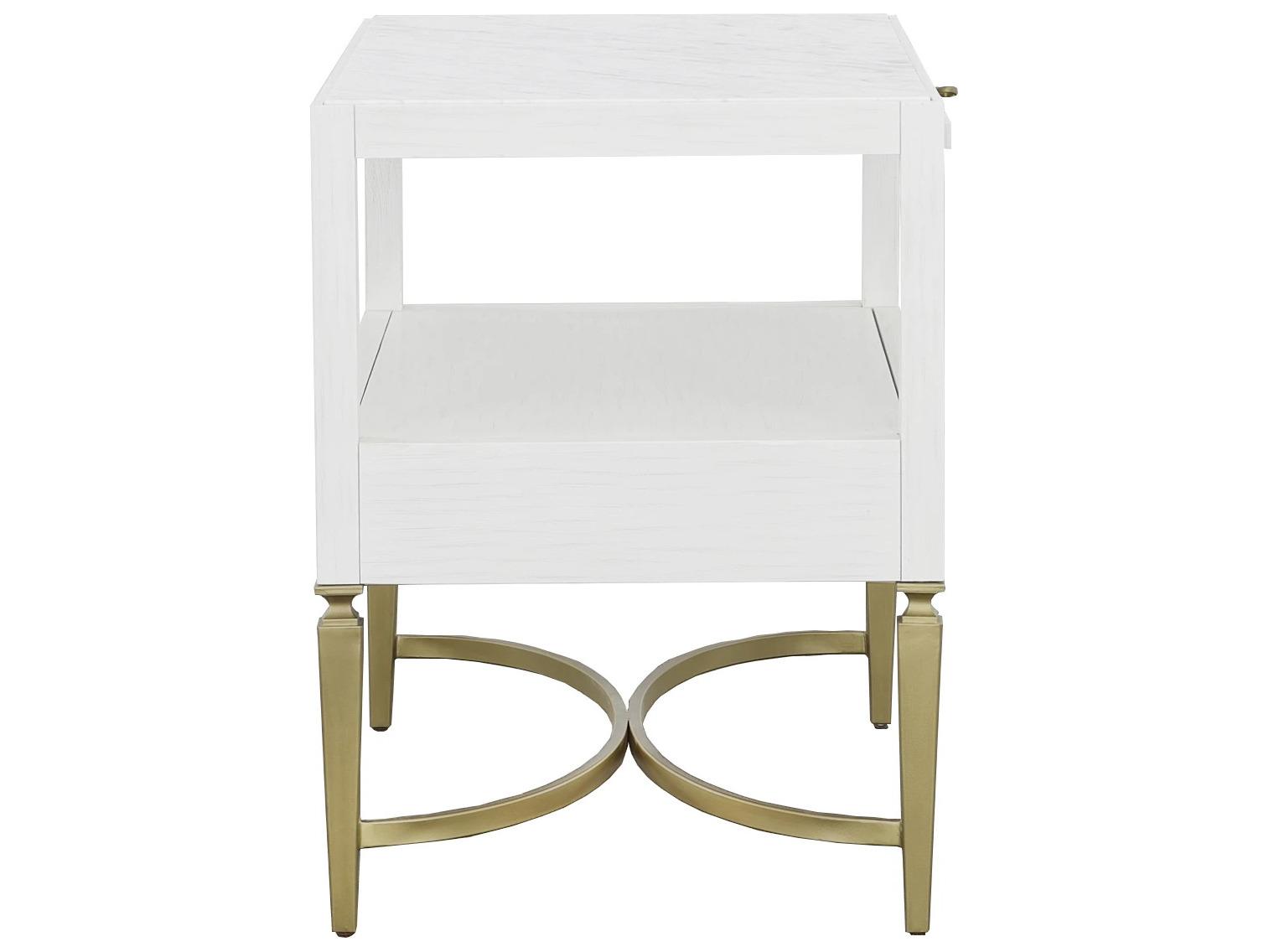 Fairfield Chair East Camden 1-Drawer White Poplar Wood Nightstand