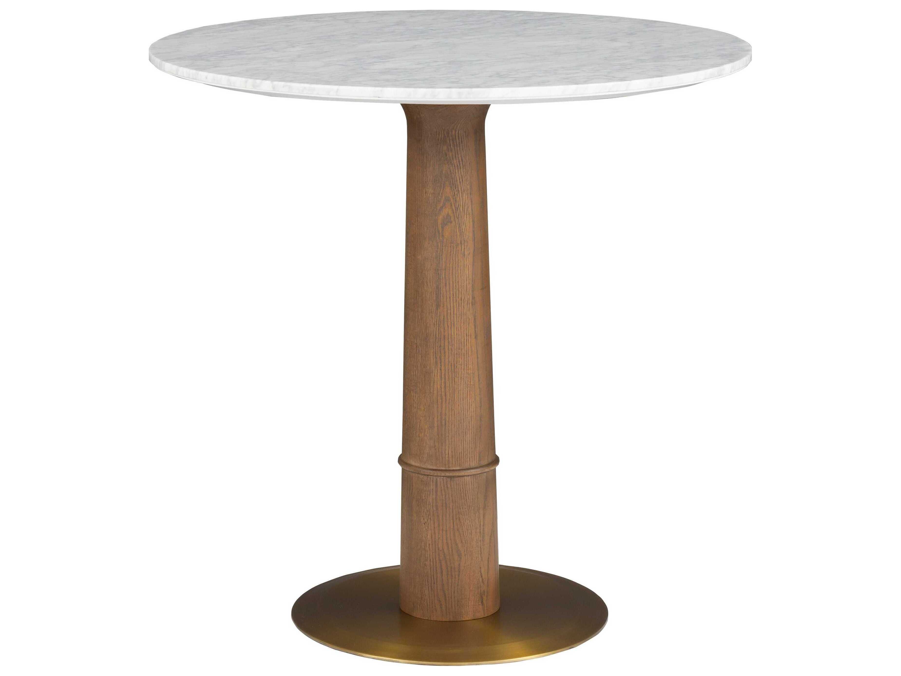 Fairfield Chair Provence Round Marble Sandstone White Carrara Dining Table