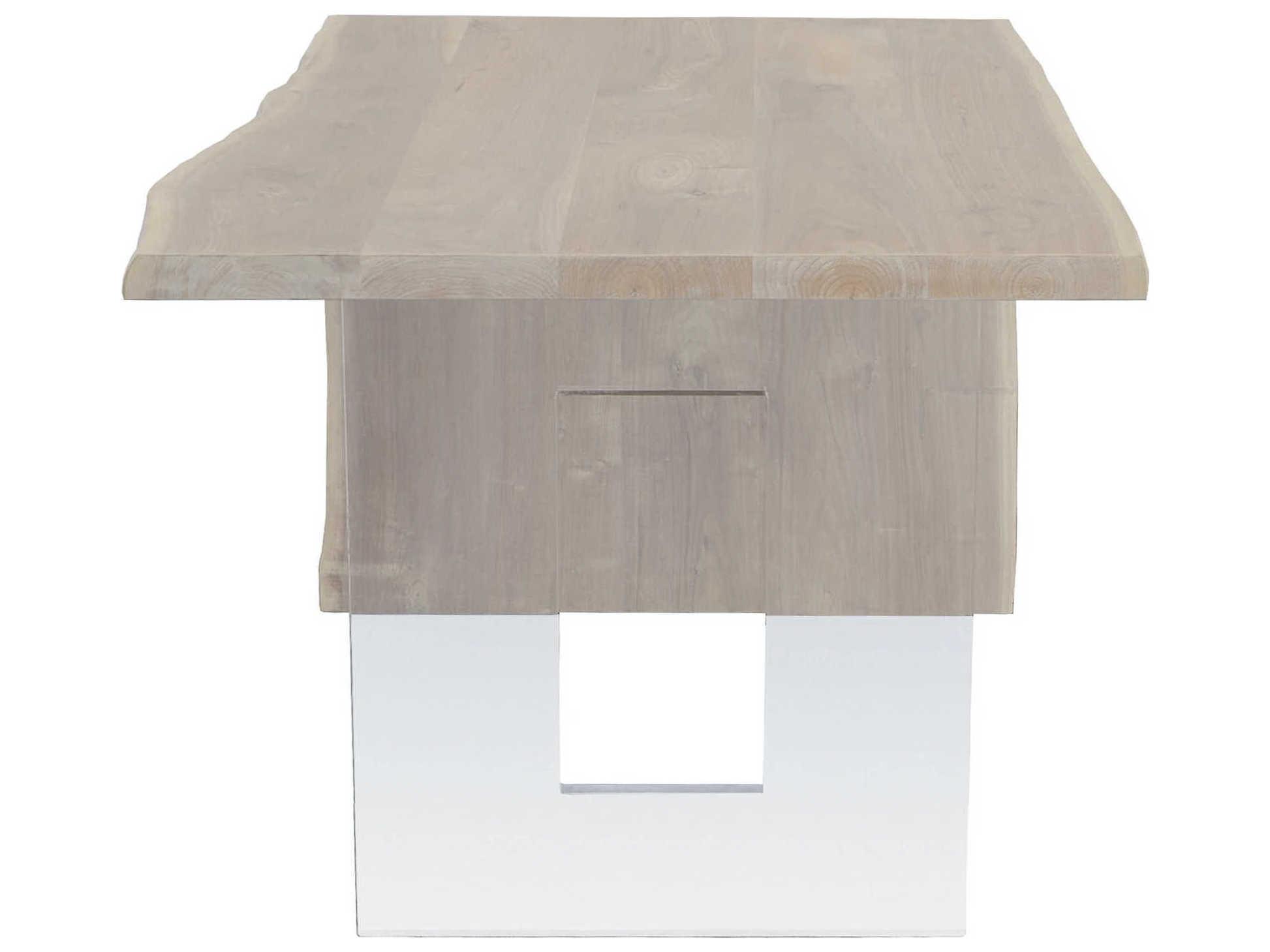 Fairfield Chair Live Edge Blonde Walnut Clear Wood Computer Desk