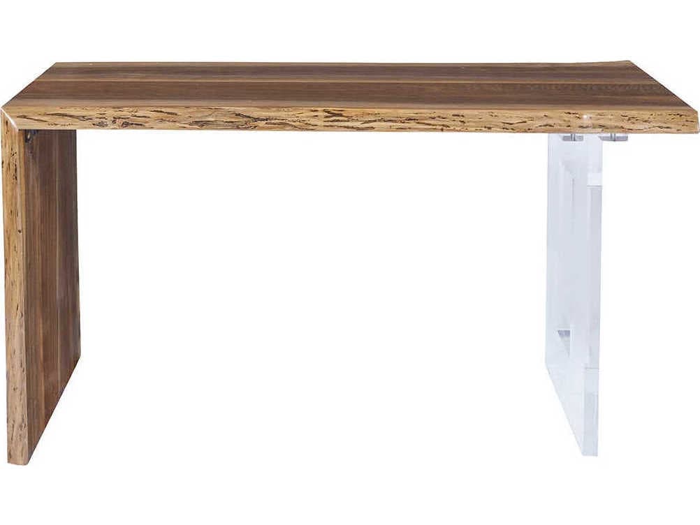 Fairfield Chair Live Edge Natural Clear Walnut Wood Computer Desk