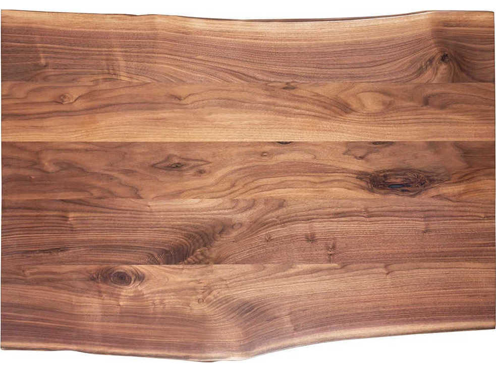 Fairfield Chair Live Edge Natural Clear Walnut Wood Computer Desk