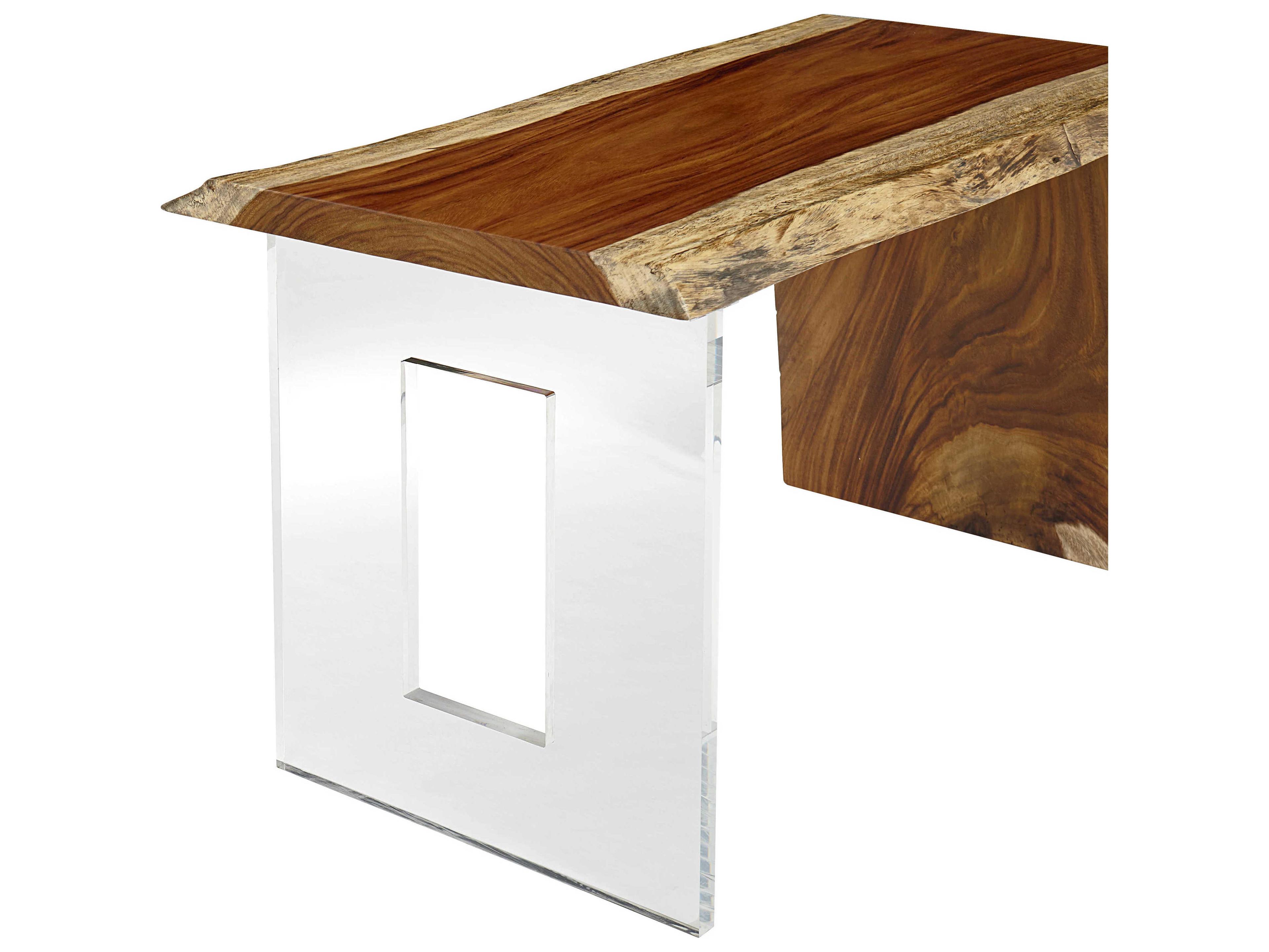 Fairfield Chair Live Edge Natural Clear Computer Desk