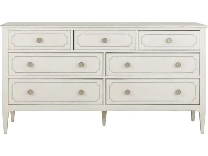 Fairfield Chair Monogram 7-Drawers White Rubberwood Double Dresser