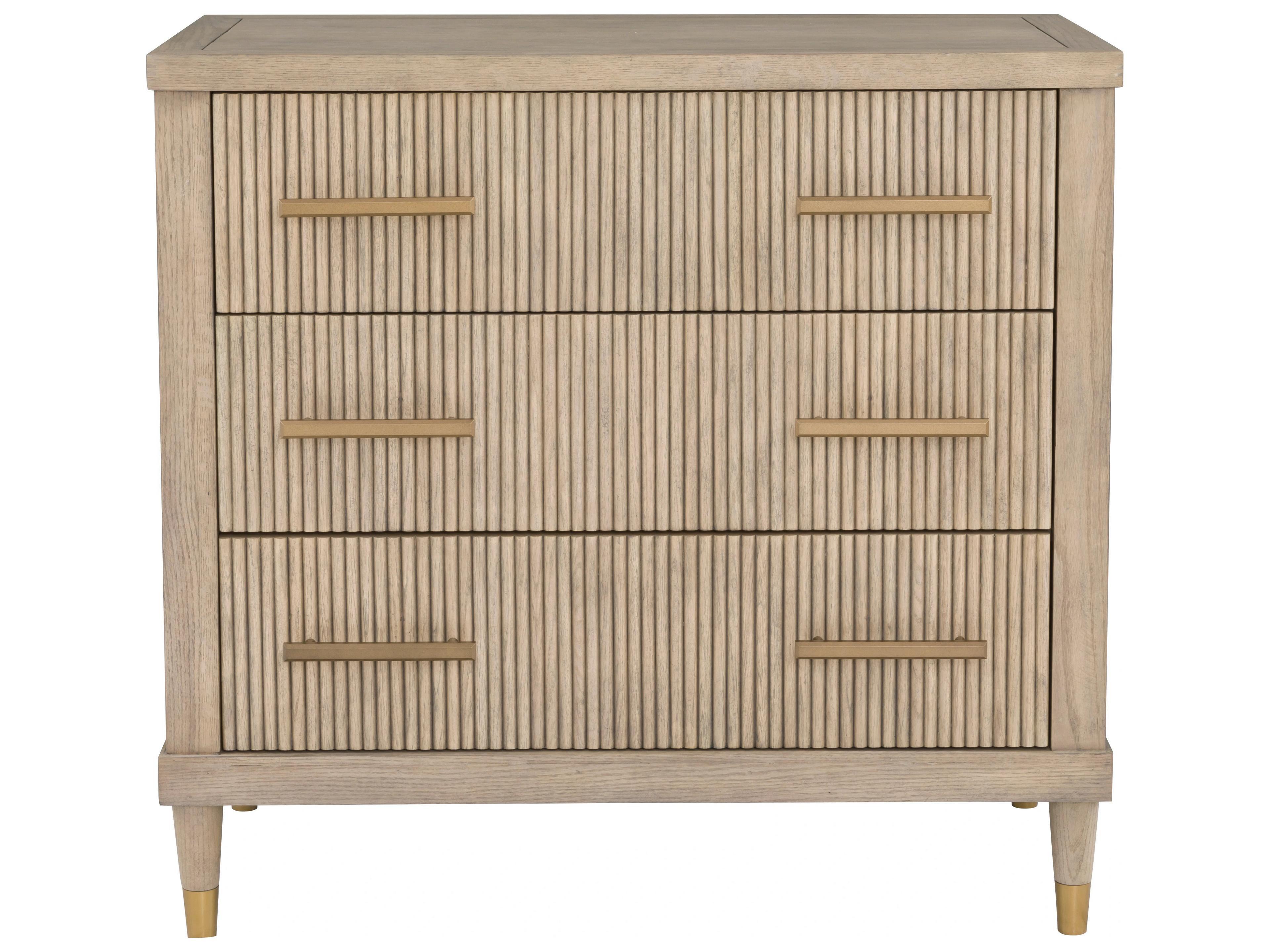 Fairfield Chair Everettmonogram 3-Drawers Natural Solid Wood Dresser