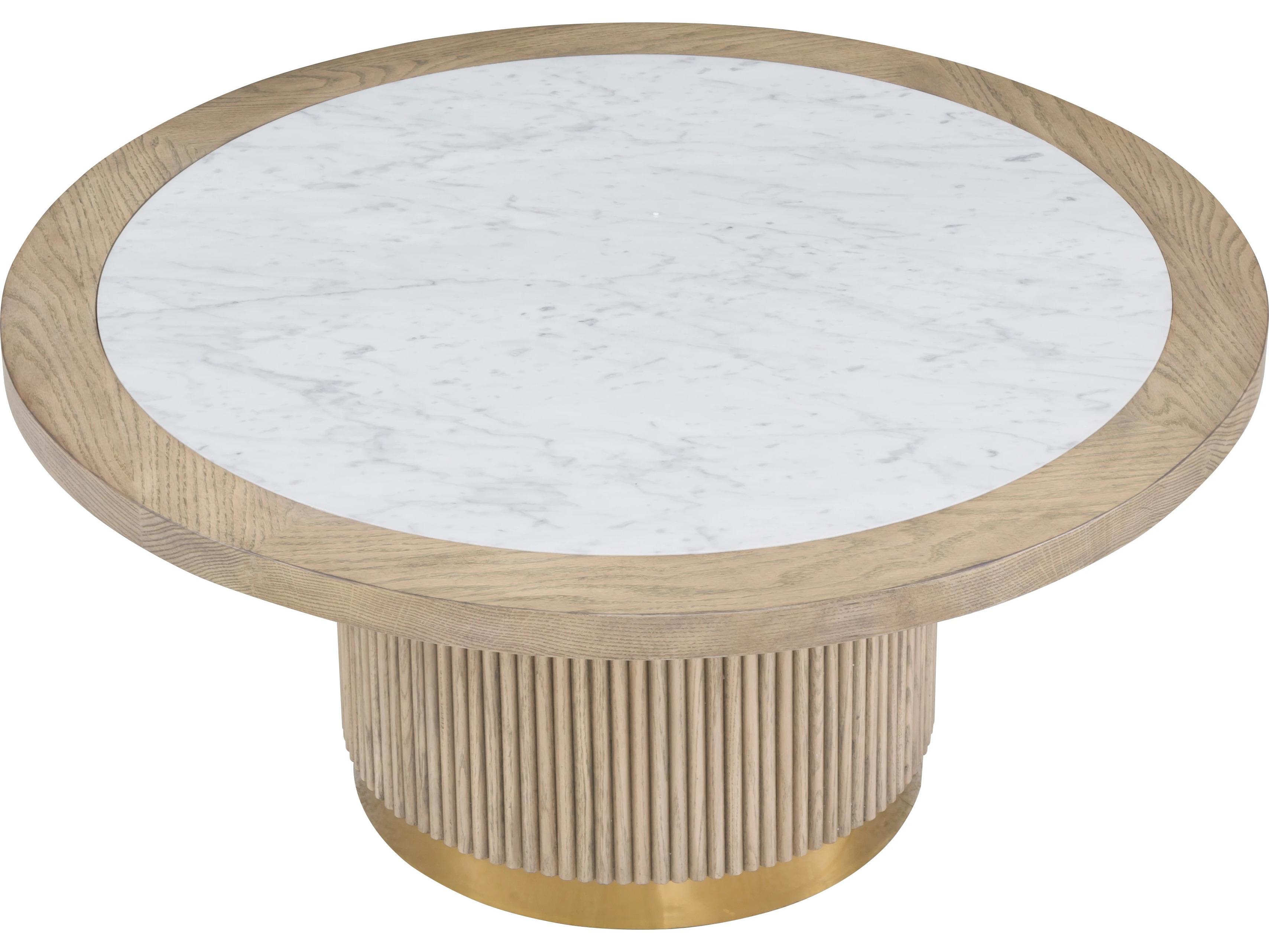 Fairfield Chair Everettmonogram Round Marble Coffee Table