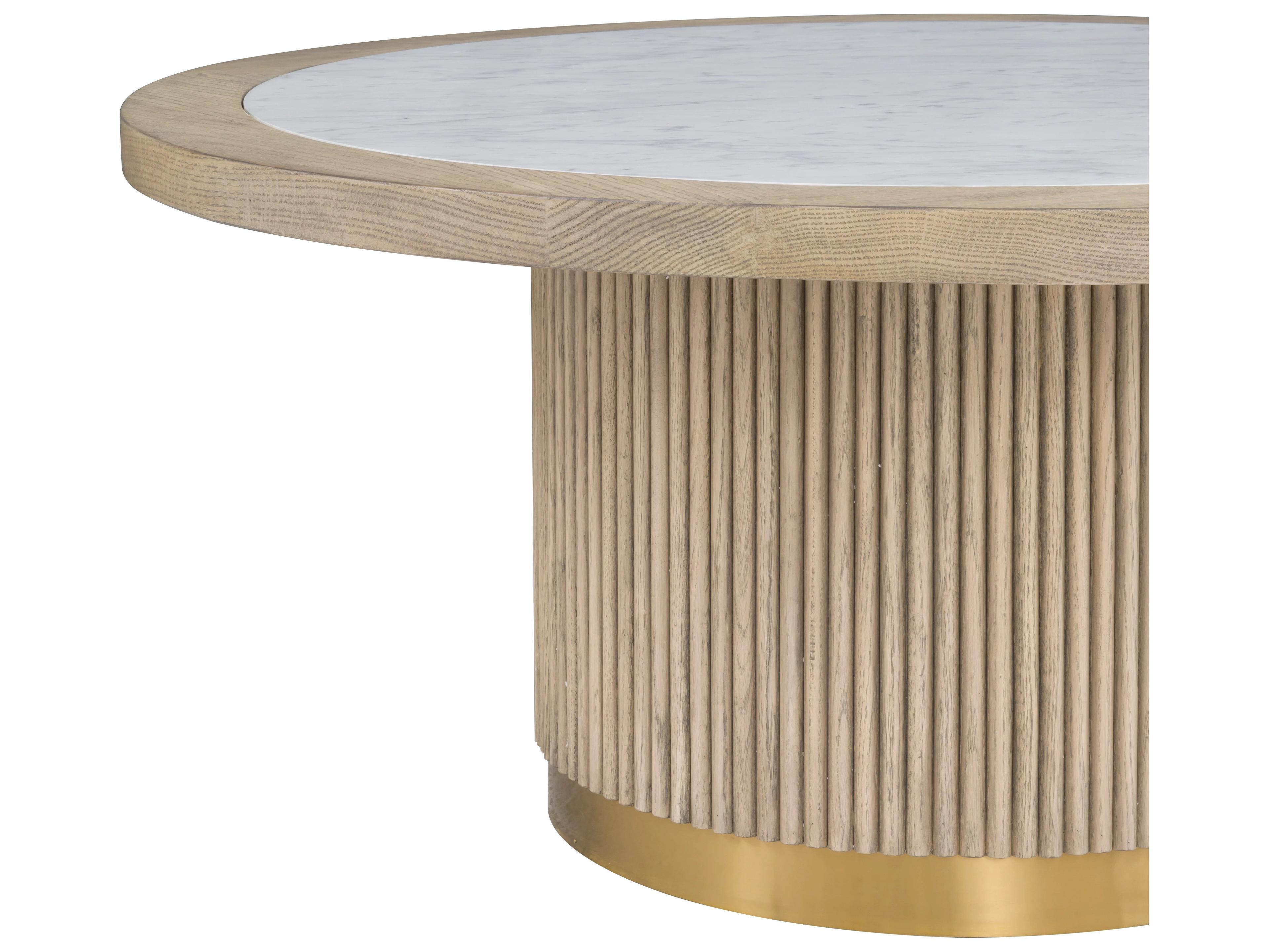 Fairfield Chair Everettmonogram Round Marble Coffee Table