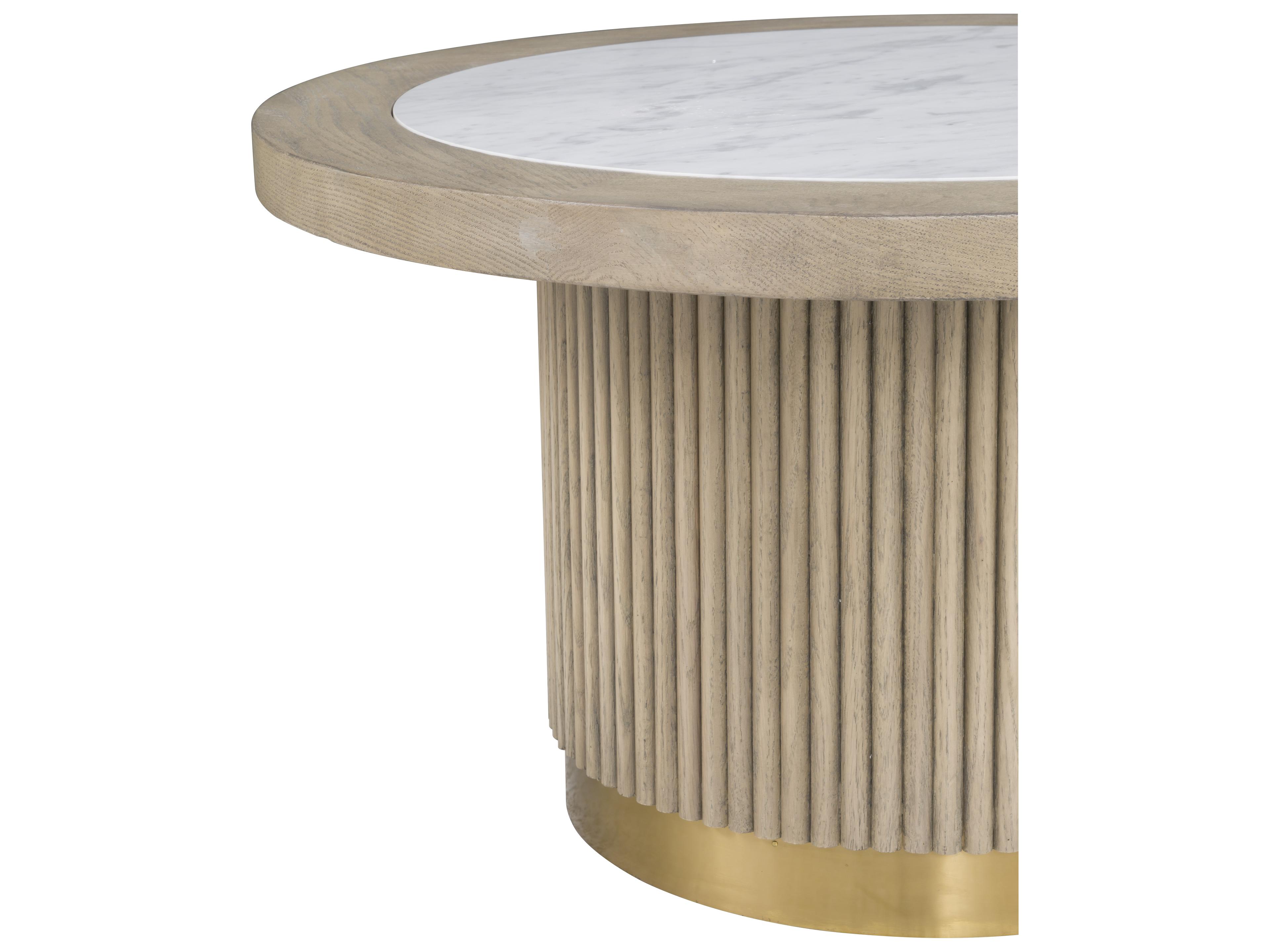 Fairfield Chair Everettmonogram Round Marble Coffee Table