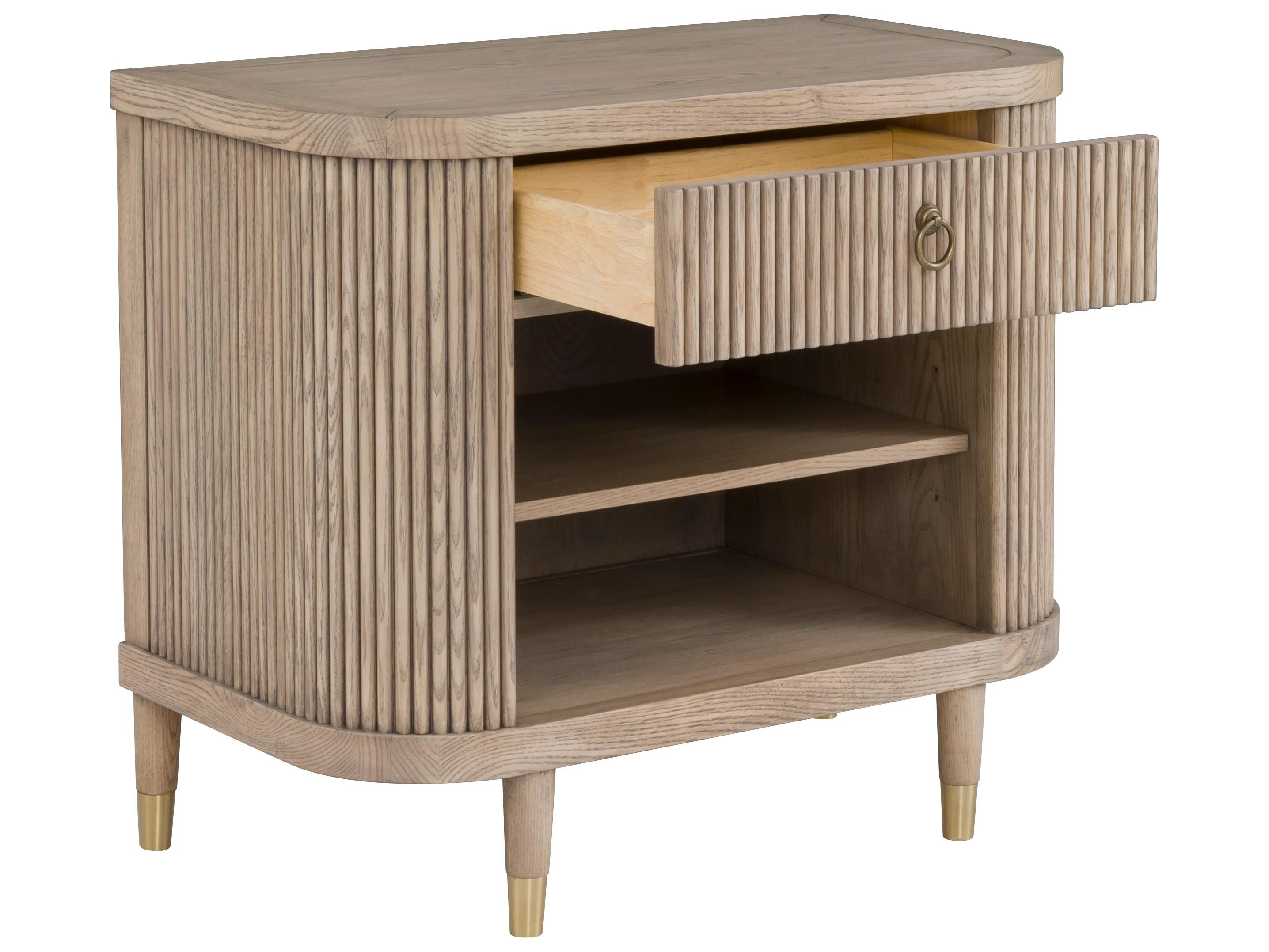 Fairfield Chair Everettmonogram 1-Drawer Natural Solid Wood Nightstand