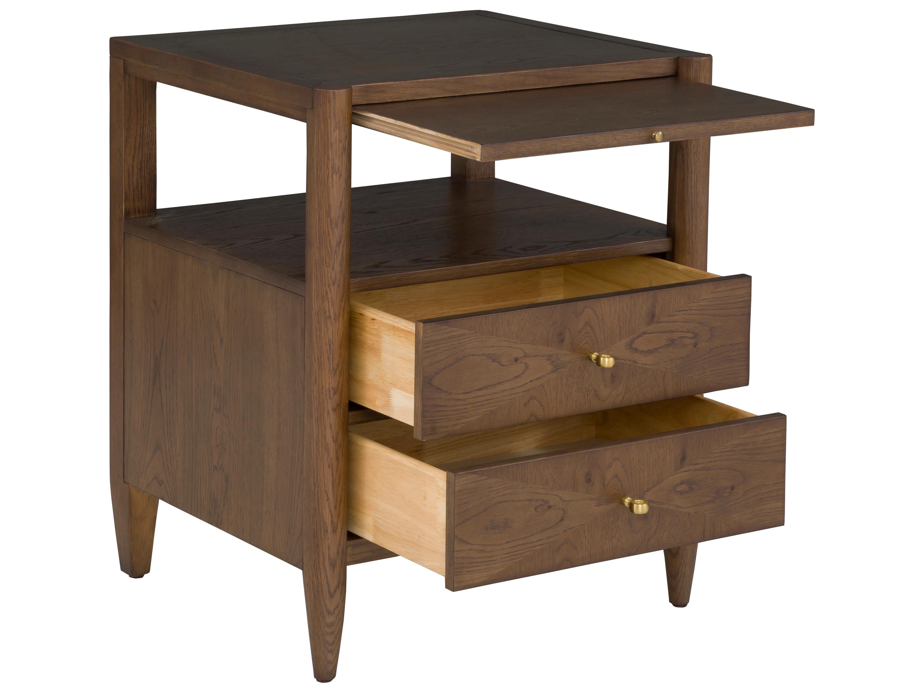 Fairfield Chair Maxwellmonogram 2-Drawers Brown Walnut Wood Nightstand
