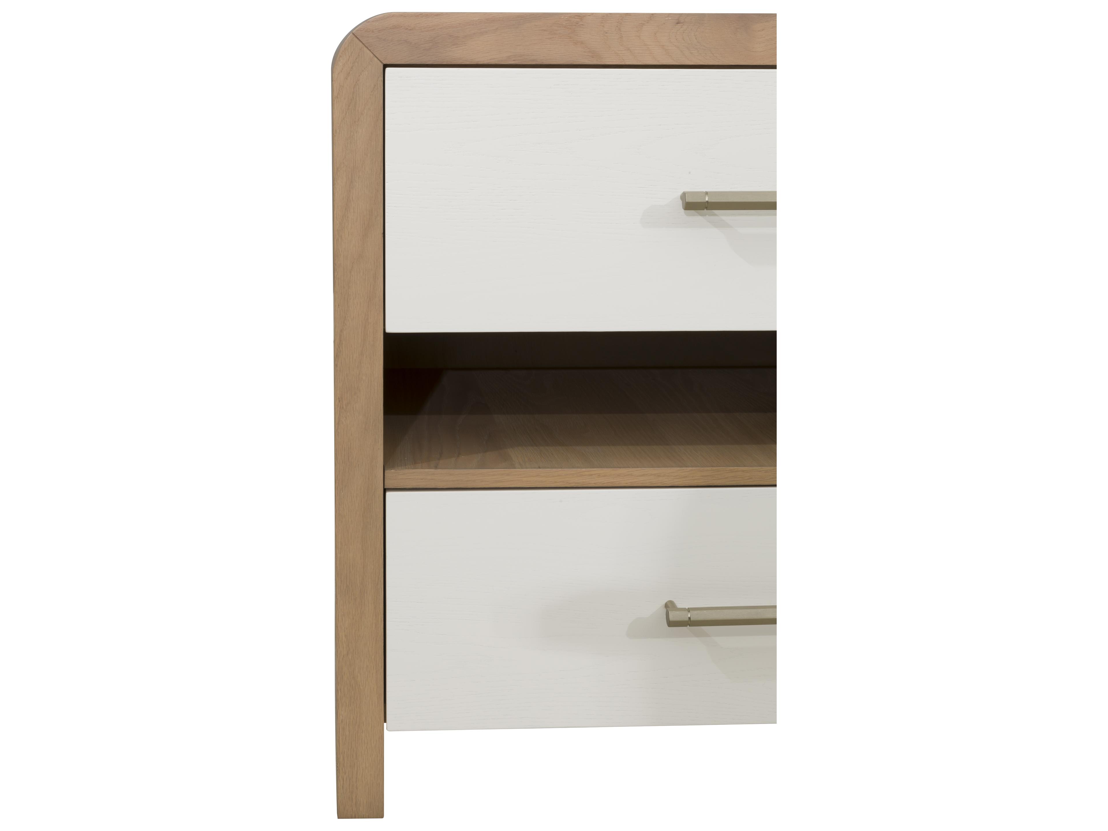 Fairfield Chair Libby Langdon For Fairfieldmonogram 2-Drawers White Oak Wood Nightstand