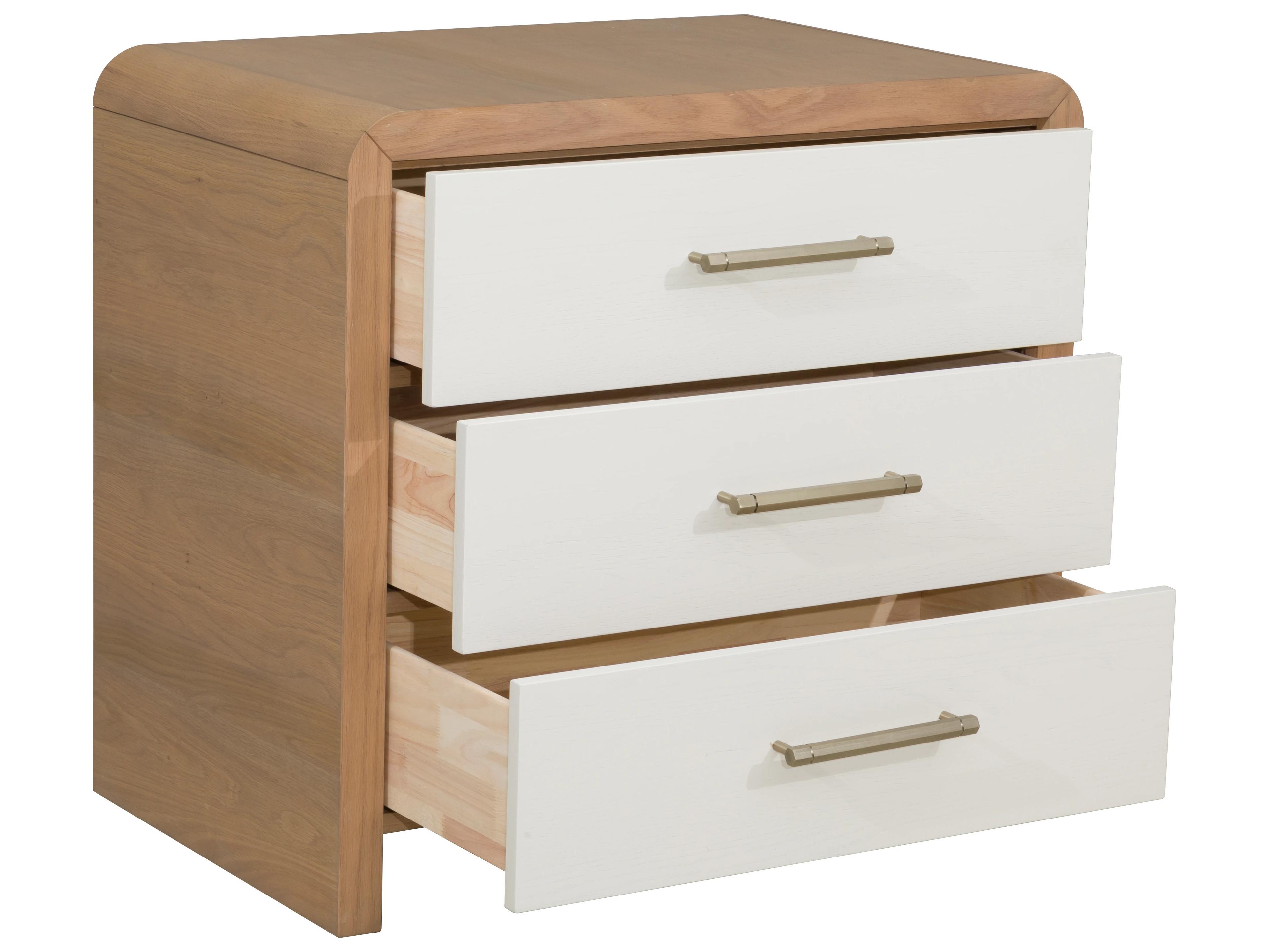 Fairfield Chair Libby Langdon For Fairfieldmonogram 3-Drawers White Solid Wood Nightstand