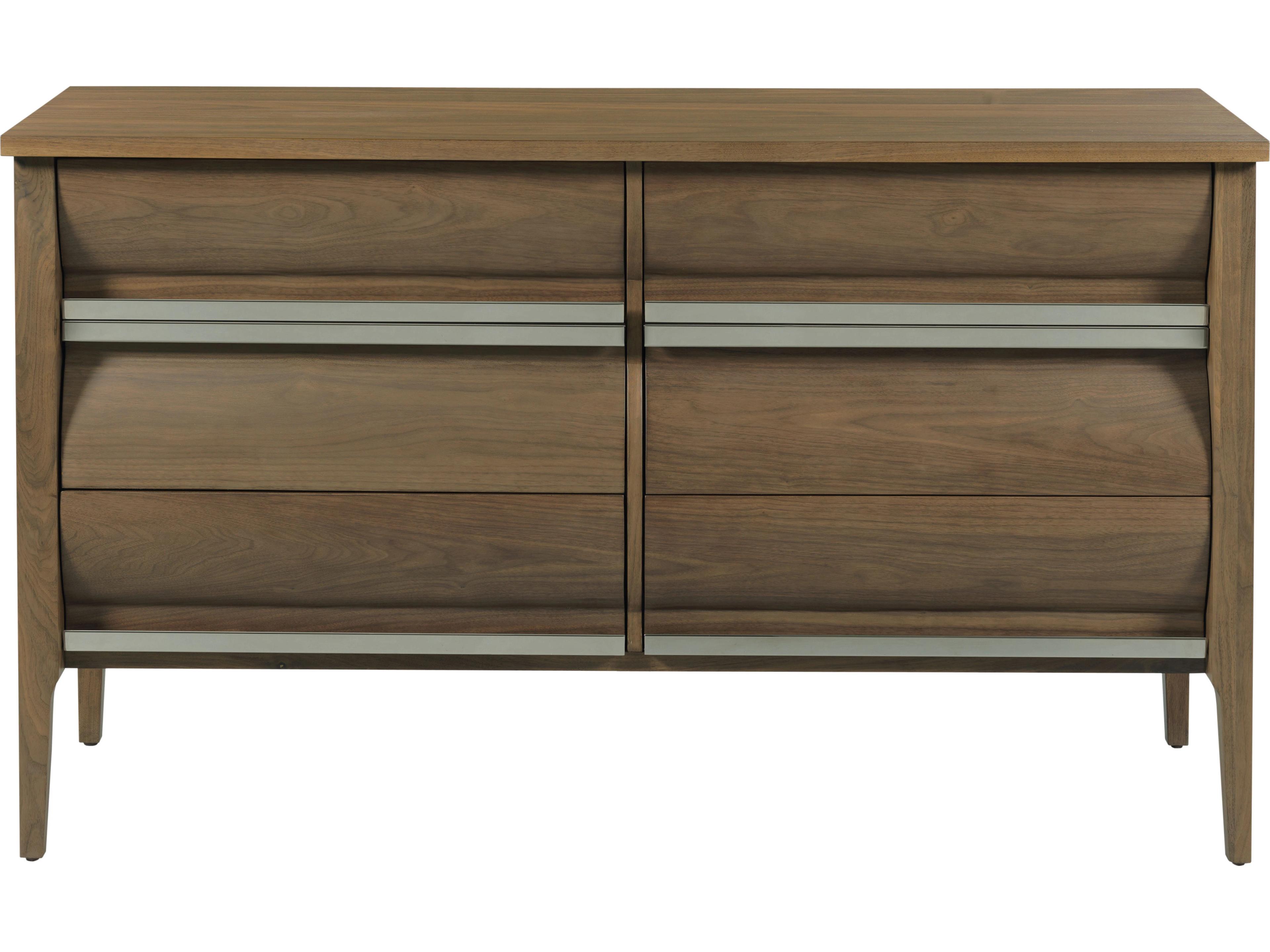 Fairfield Chair Monogram 6-Drawers Brown Walnut Wood Double Dresser