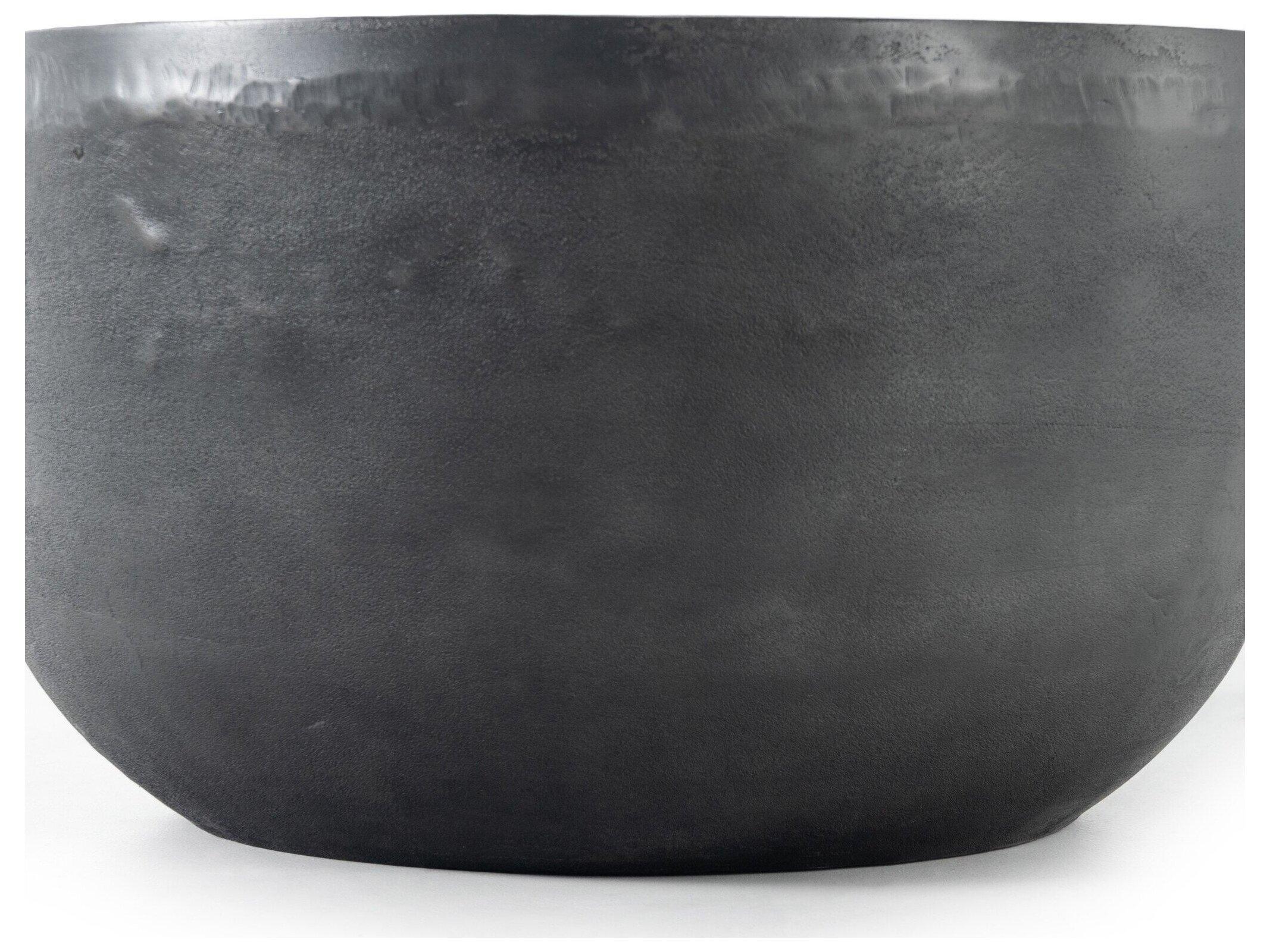 Four Hands Outdoor Marlow Aged Grey Aluminum Round End Table