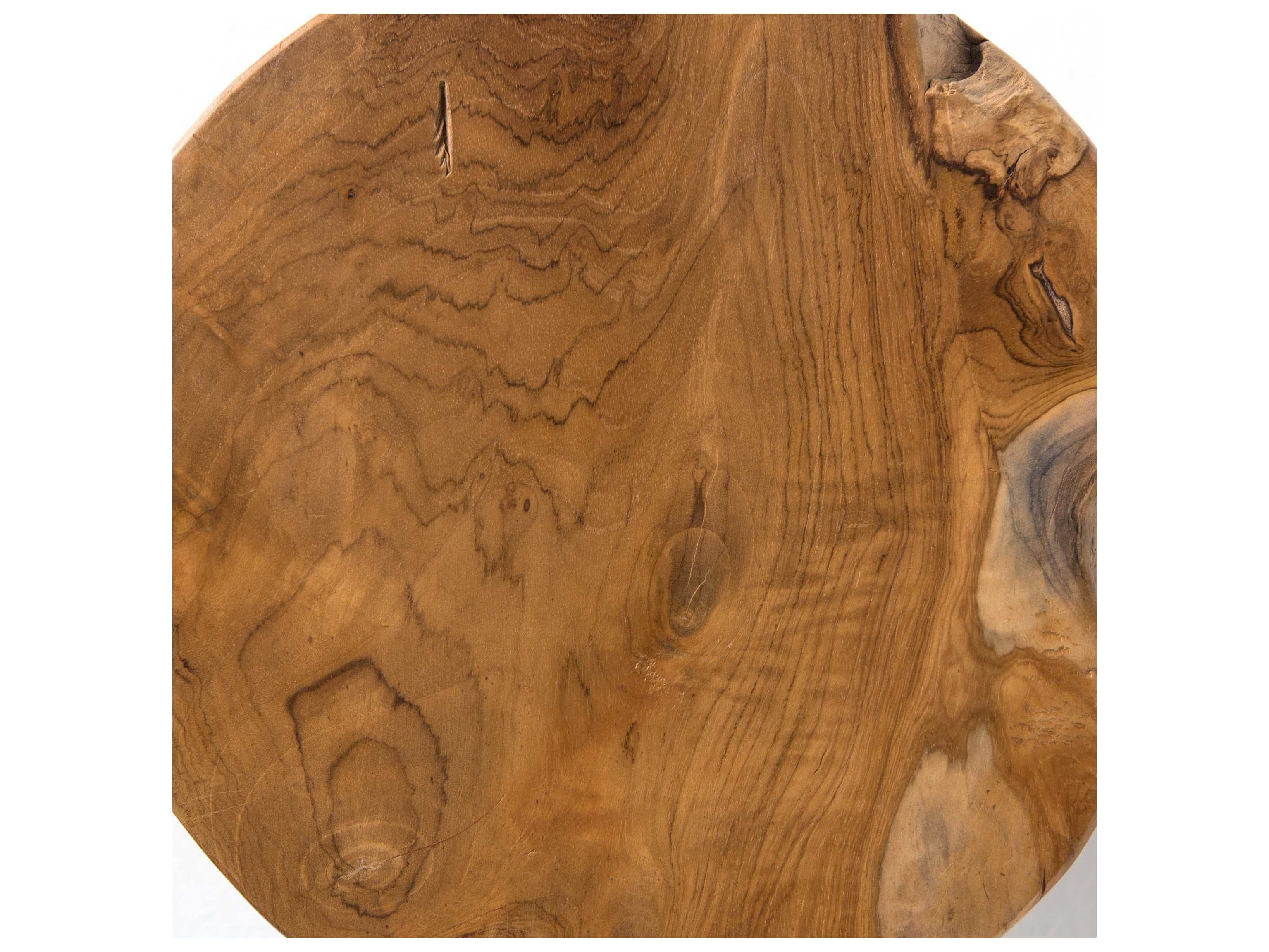 Four Hands Outdoor Duvall Aged Natural Teak Stool