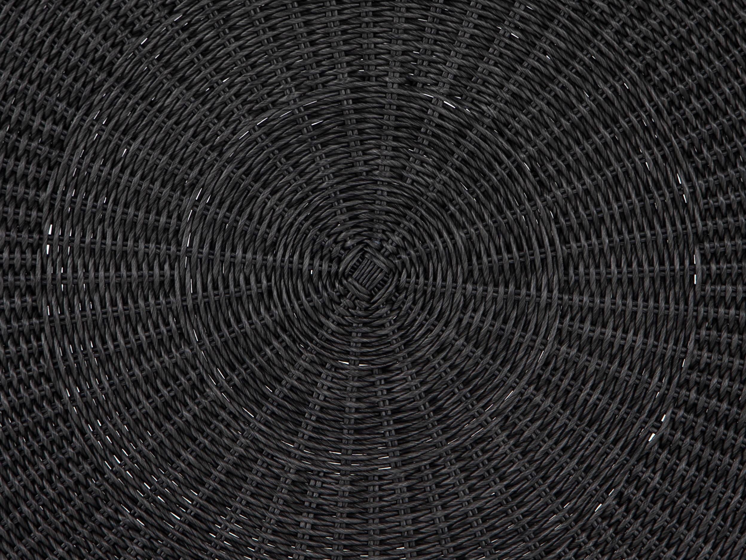 Four Hands Outdoor Grass Roots Vintage Coal Resin Round Coffee Table