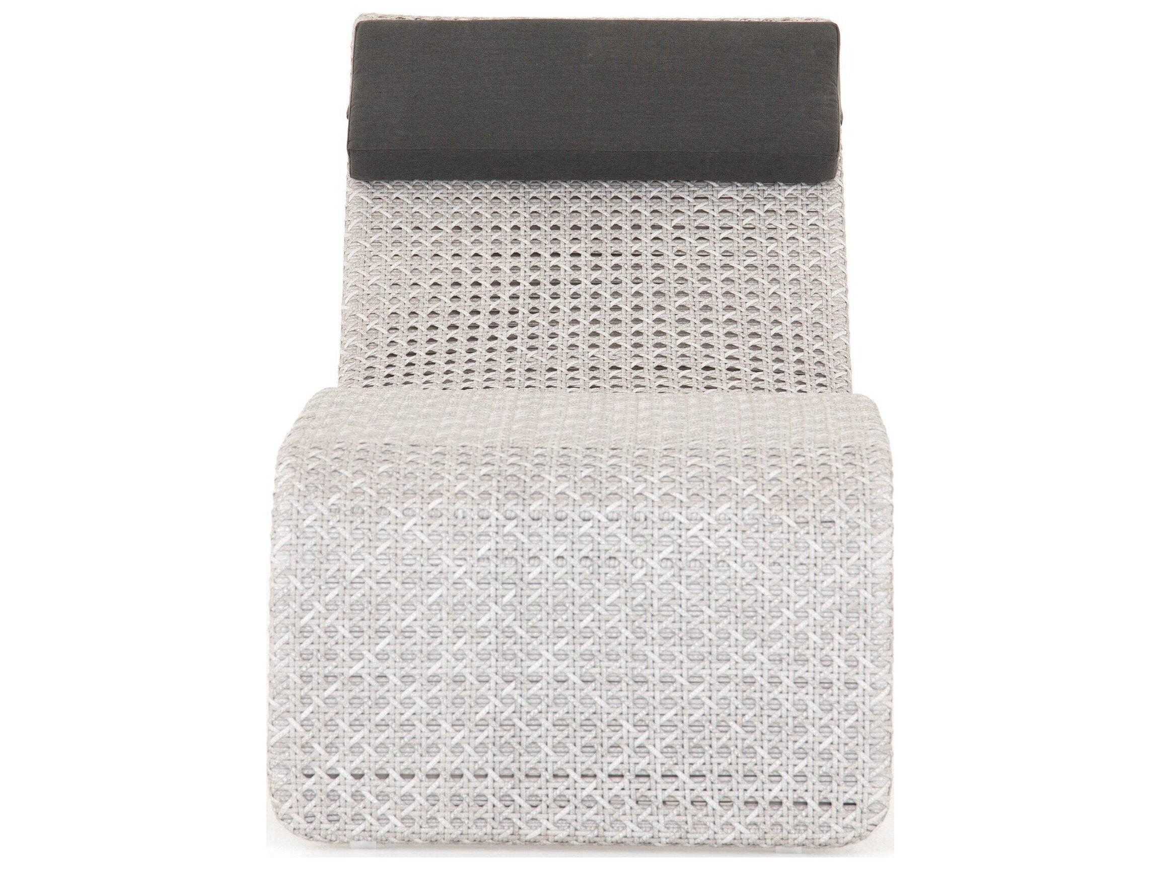 Four Hands Outdoor Grass Roots Brushed Grey Resin Chaise Lounge