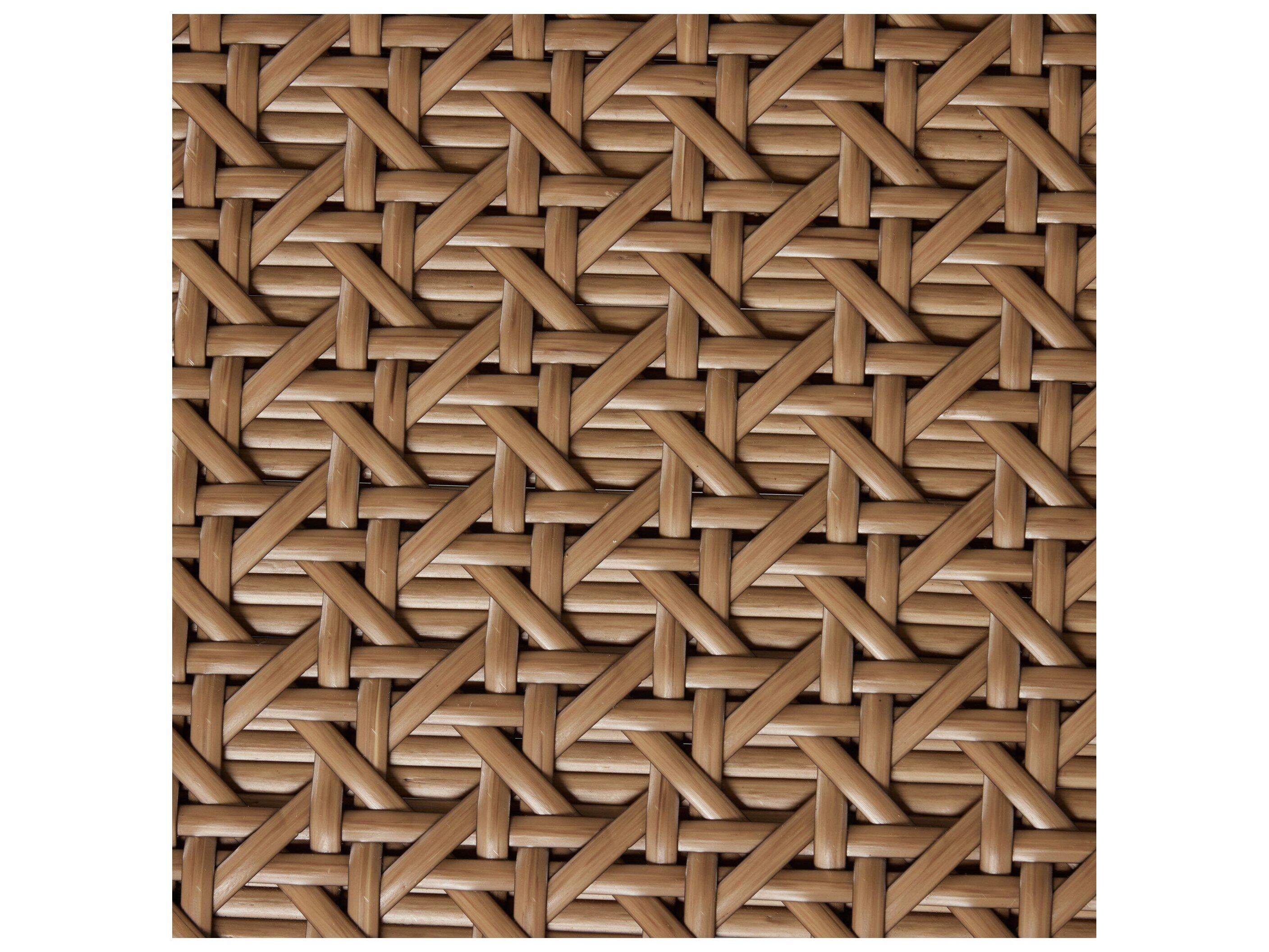 Four Hands Outdoor Grass Roots Natural Woven Chaise Lounge with Stinson White Cushion