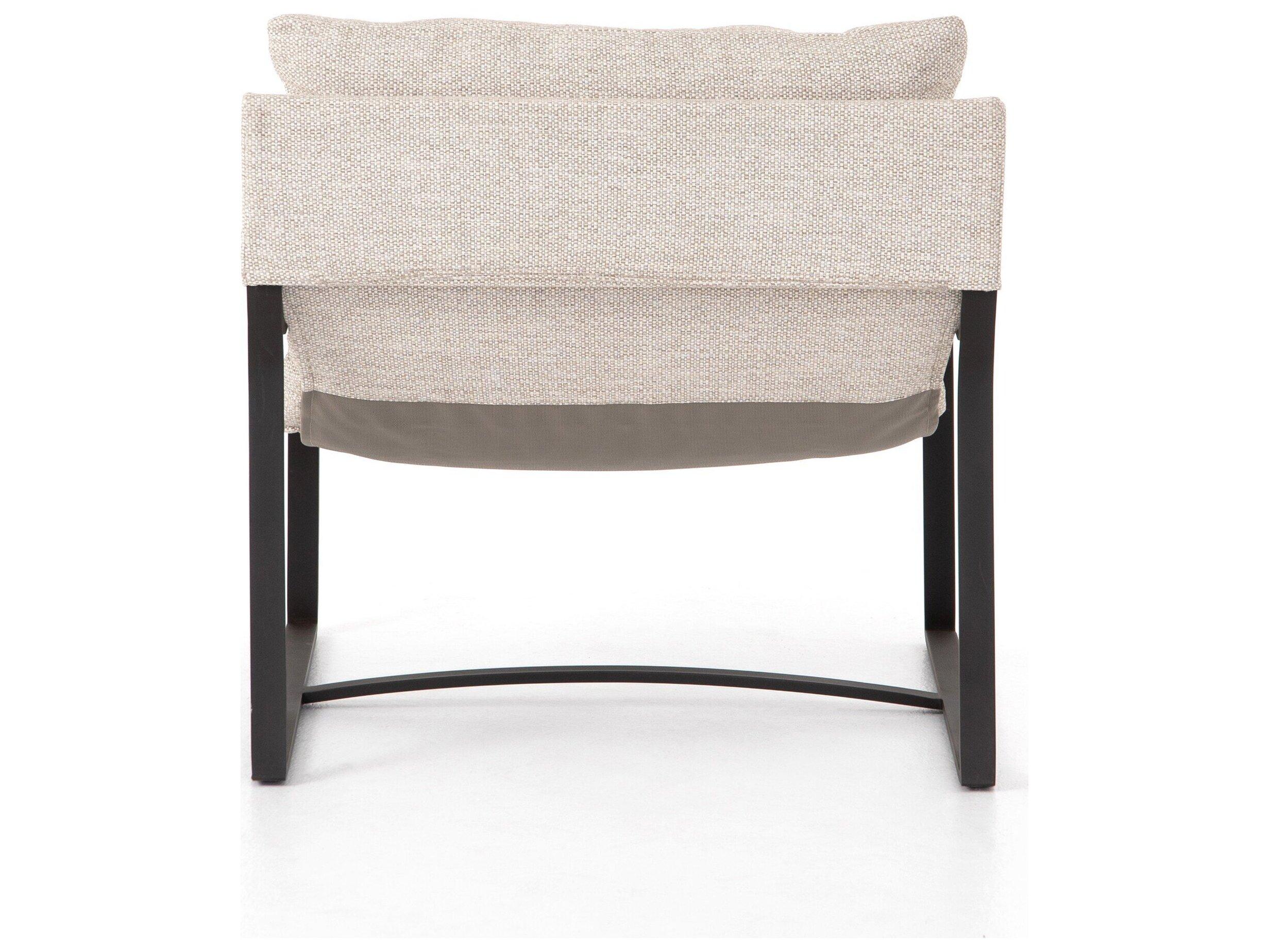 Four Hands Outdoor Solano Bronze Aluminum Lounge Chair with Faye Sand Cushion