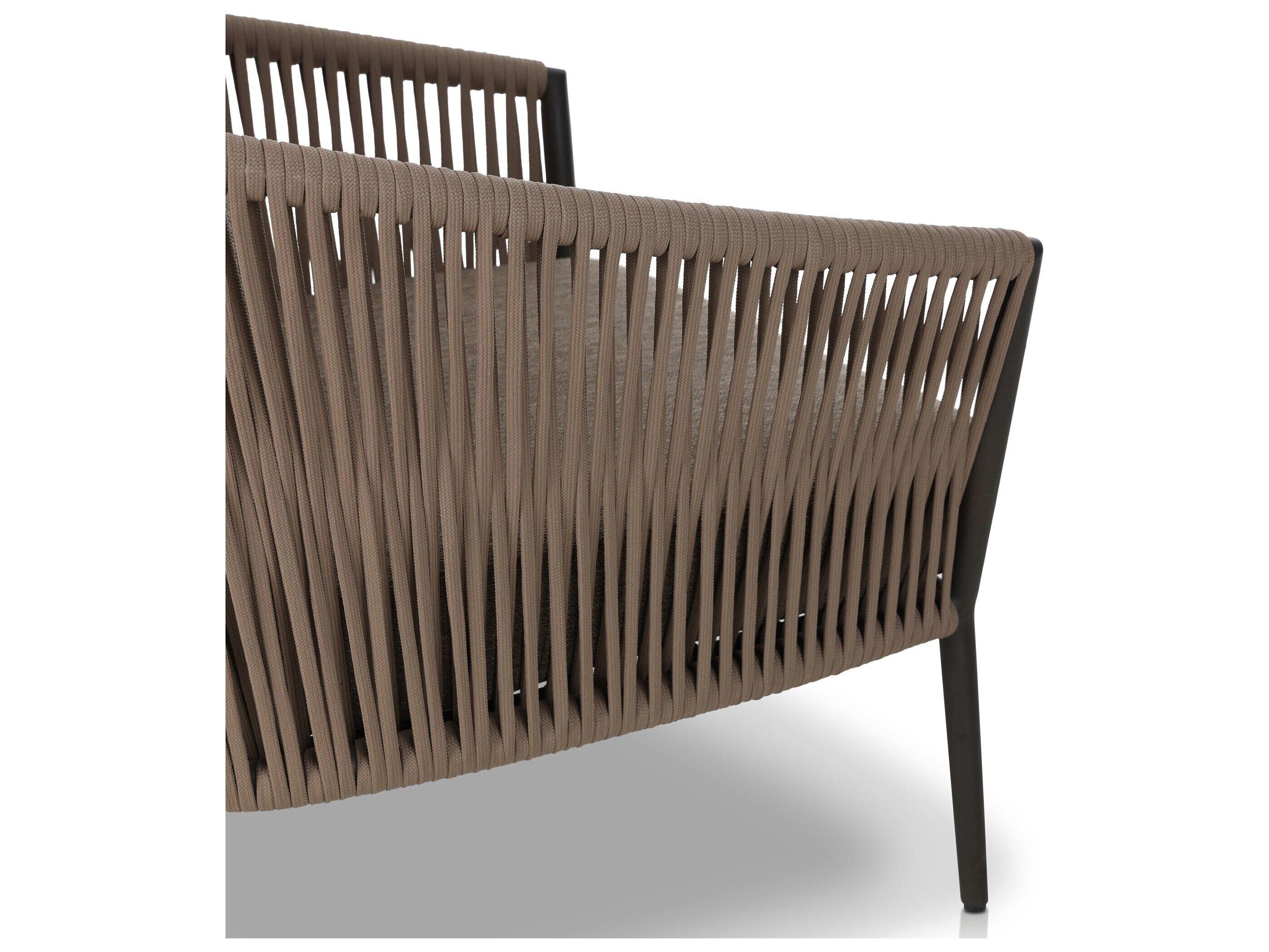 Four Hands Outdoor Solano Porto Bronze Aluminum Cushion Lounge Chair in Ellor Brown