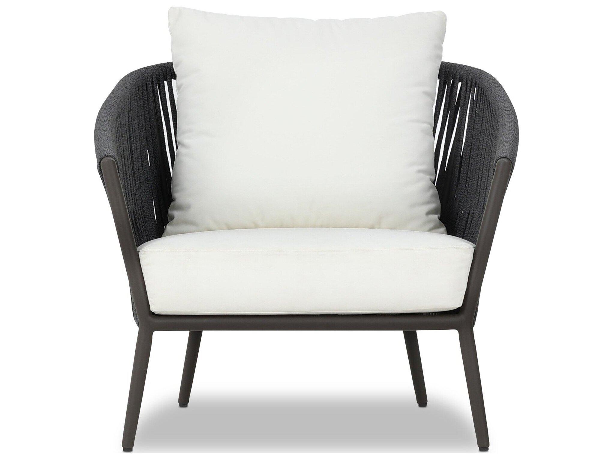 Four Hands Outdoor Solano Porto Bronze Aluminum Cushion Lounge Chair in Arashi Salt