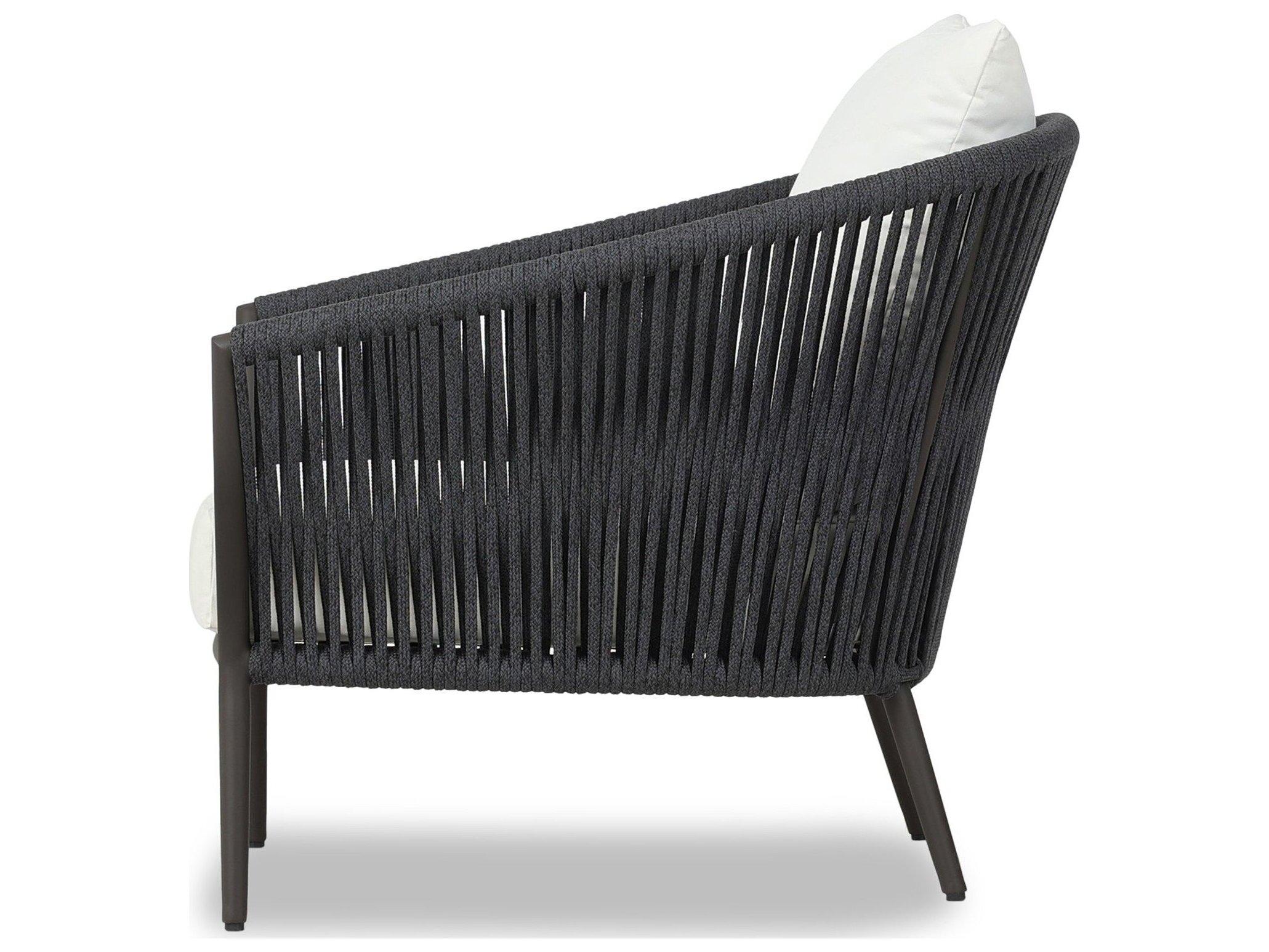 Four Hands Outdoor Solano Porto Bronze Aluminum Cushion Lounge Chair in Arashi Salt