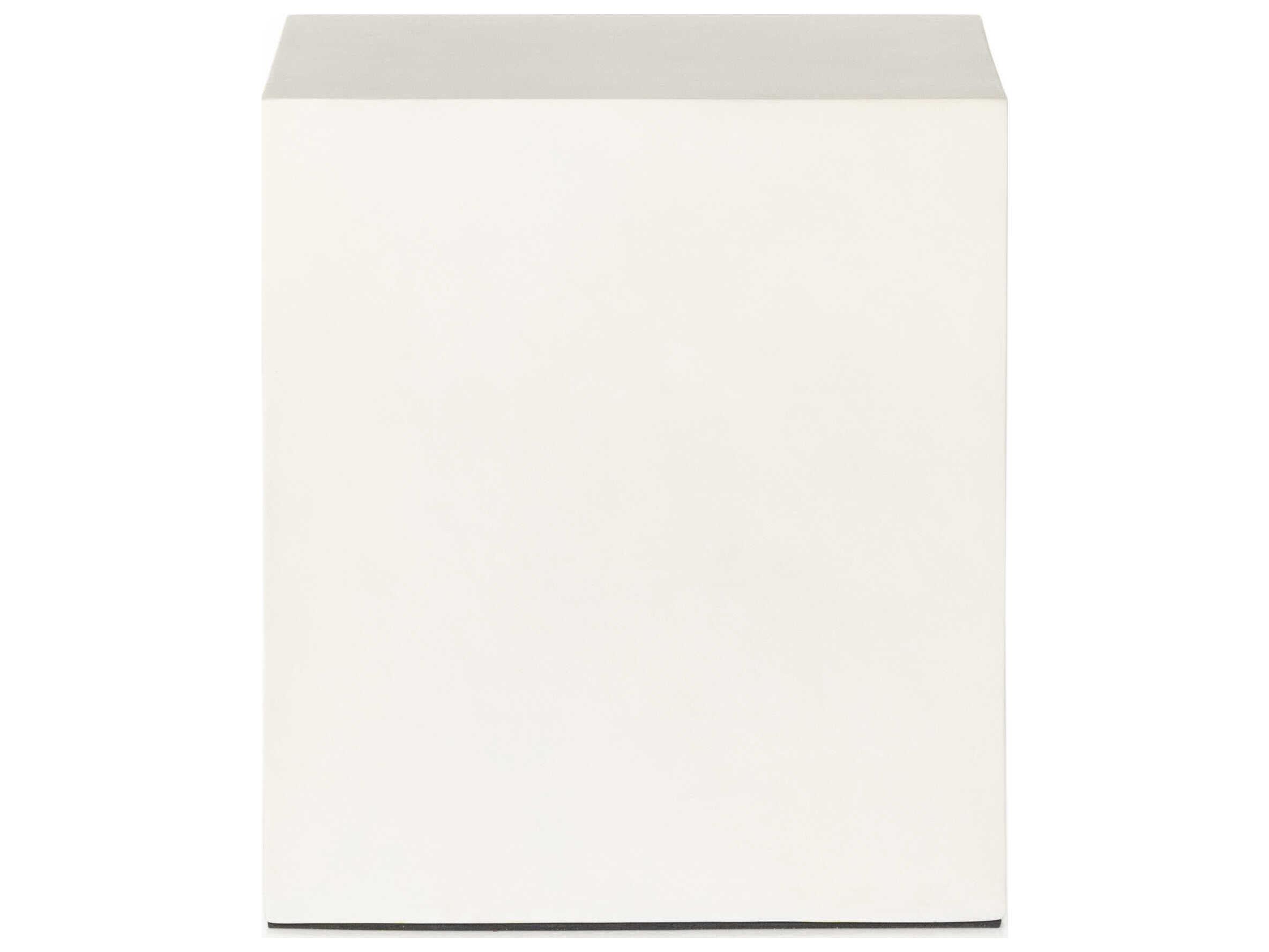 Four Hands Outdoor Bina White Concrete Rectangular End Table