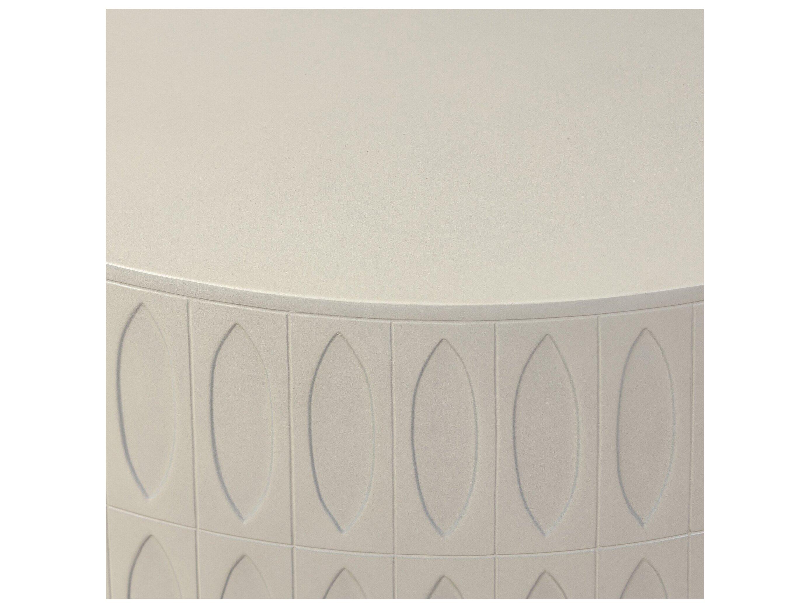 Four Hands Outdoor Thayer White Round Concrete Coffee Table