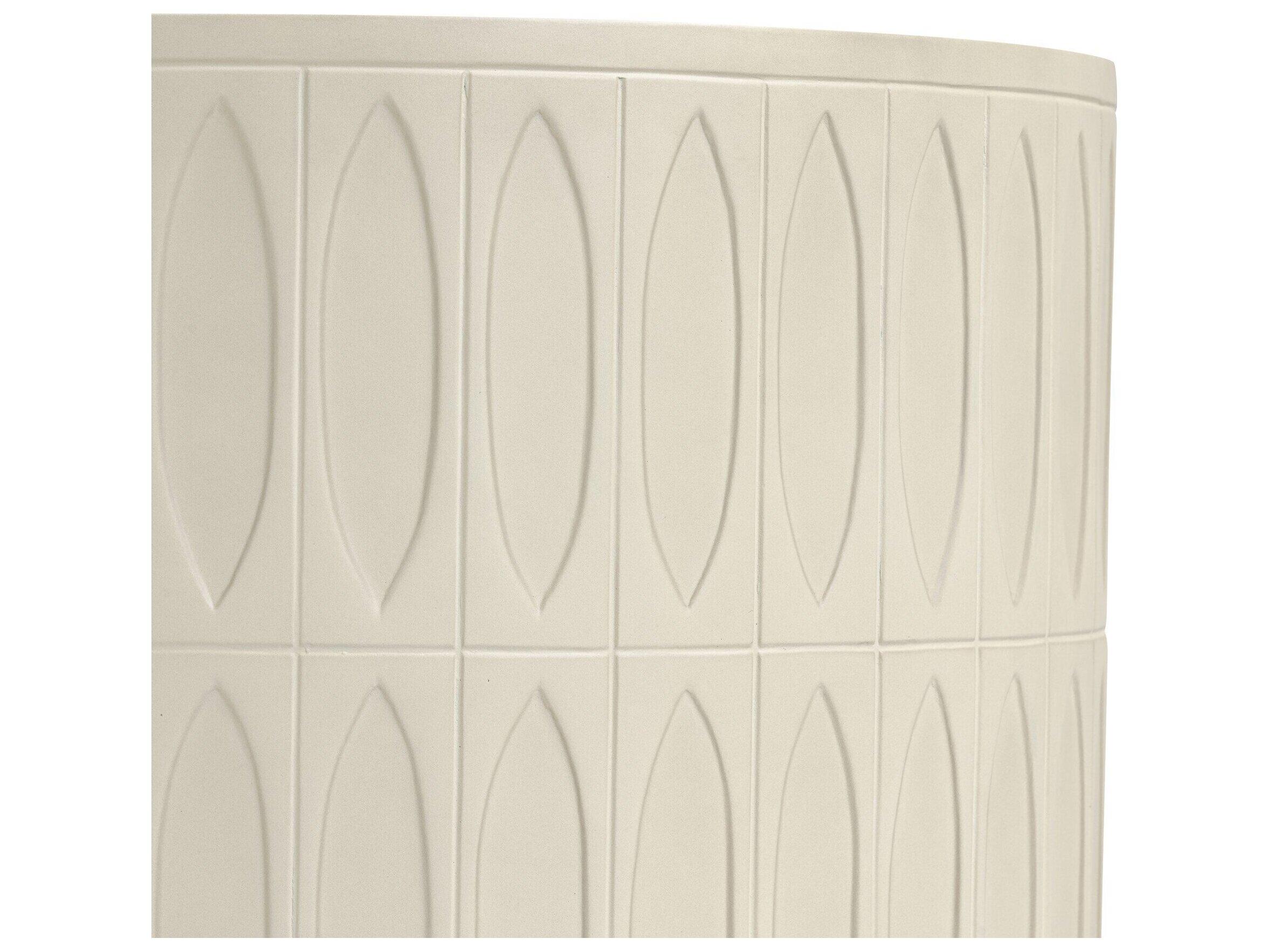 Four Hands Outdoor Thayer White Round Concrete End Table