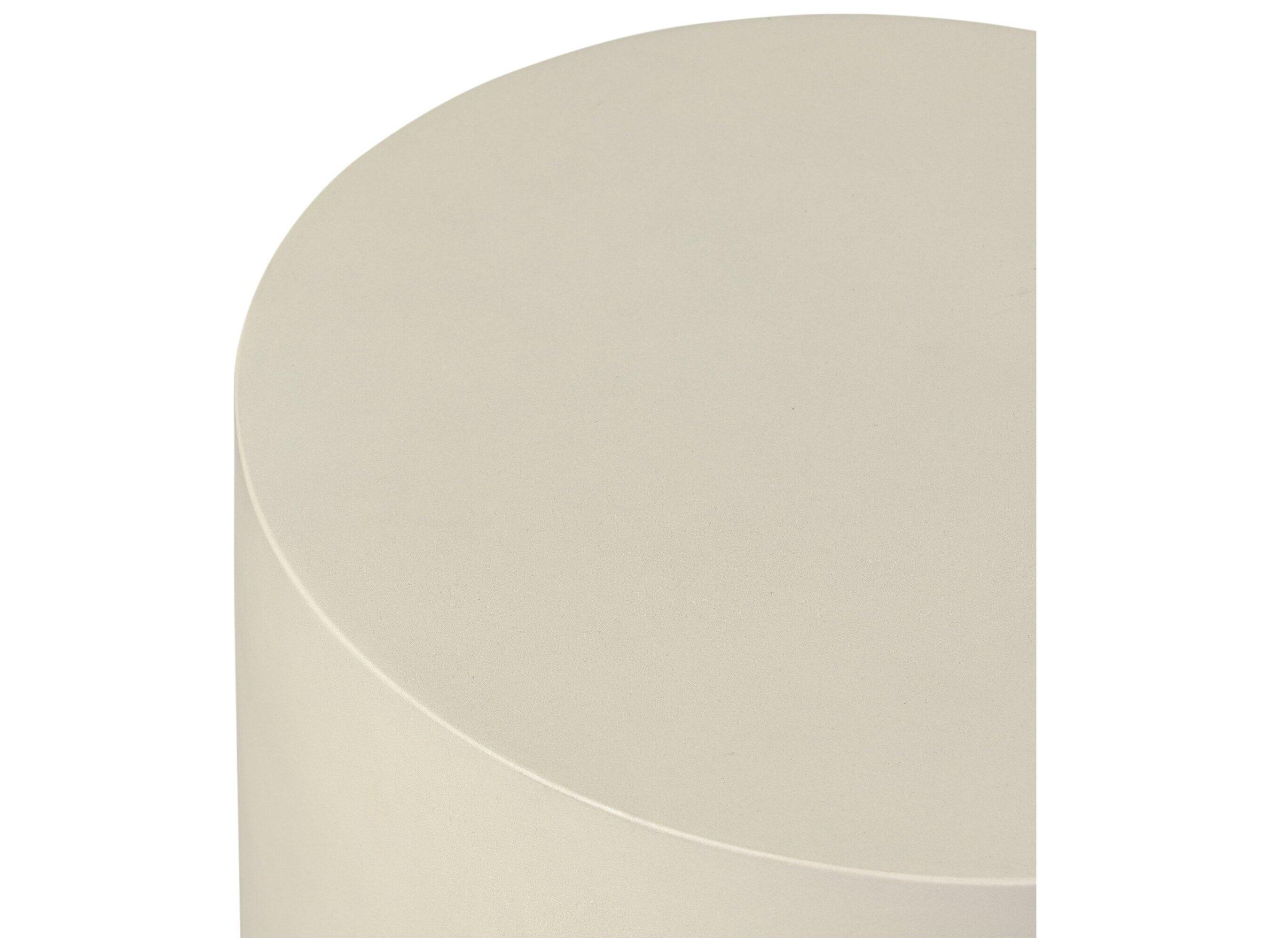 Four Hands Outdoor Thayer White Round Concrete End Table