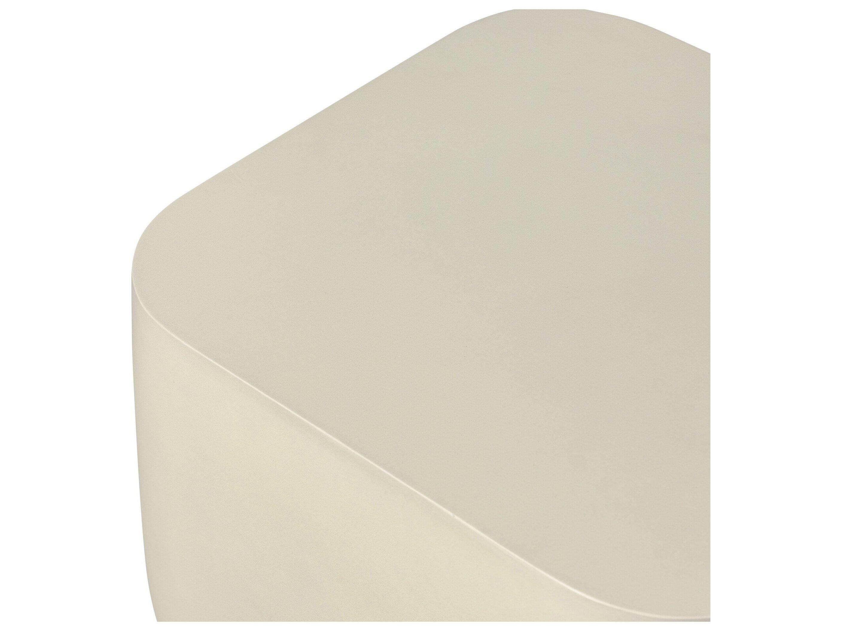 Four Hands Outdoor Thayer White Square Concrete End Table