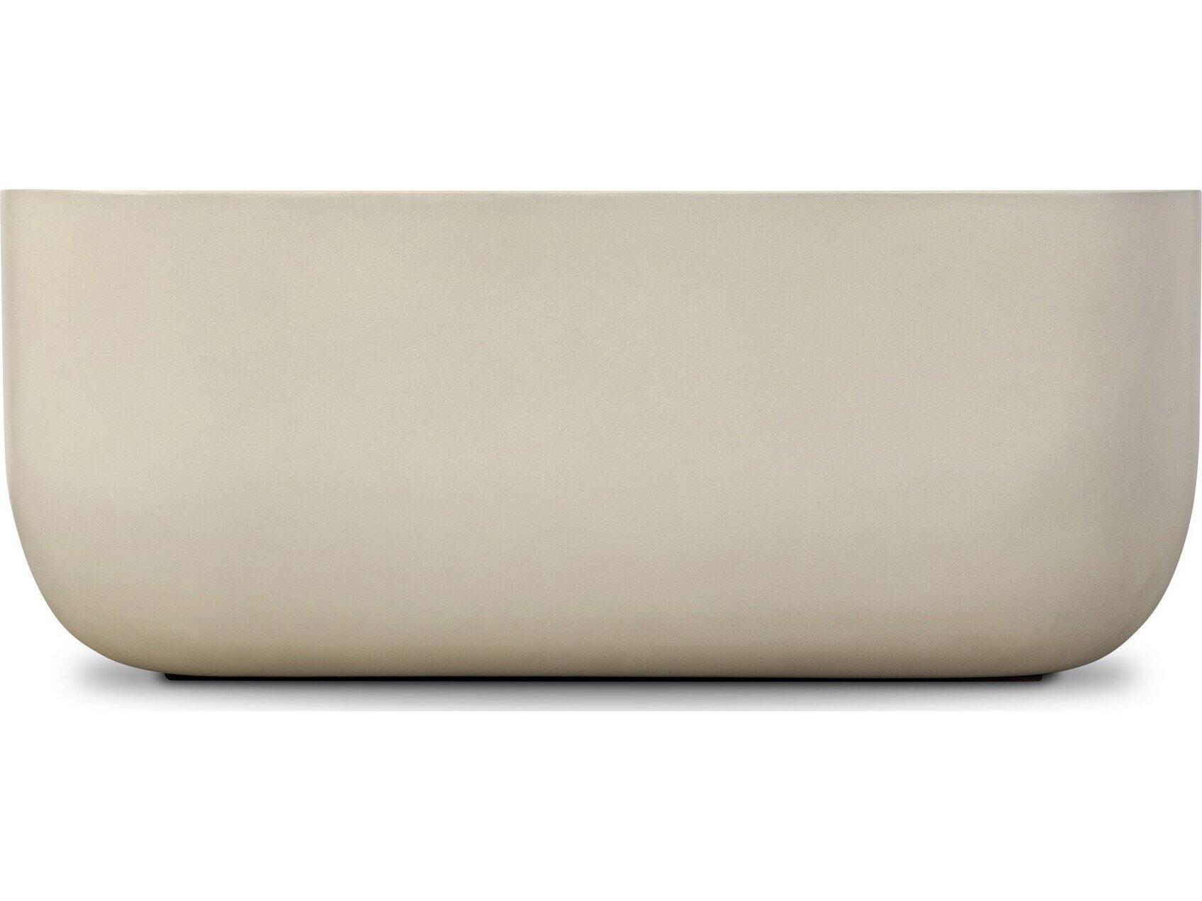 Four Hands Outdoor Thayer White Square Concrete Coffee Table