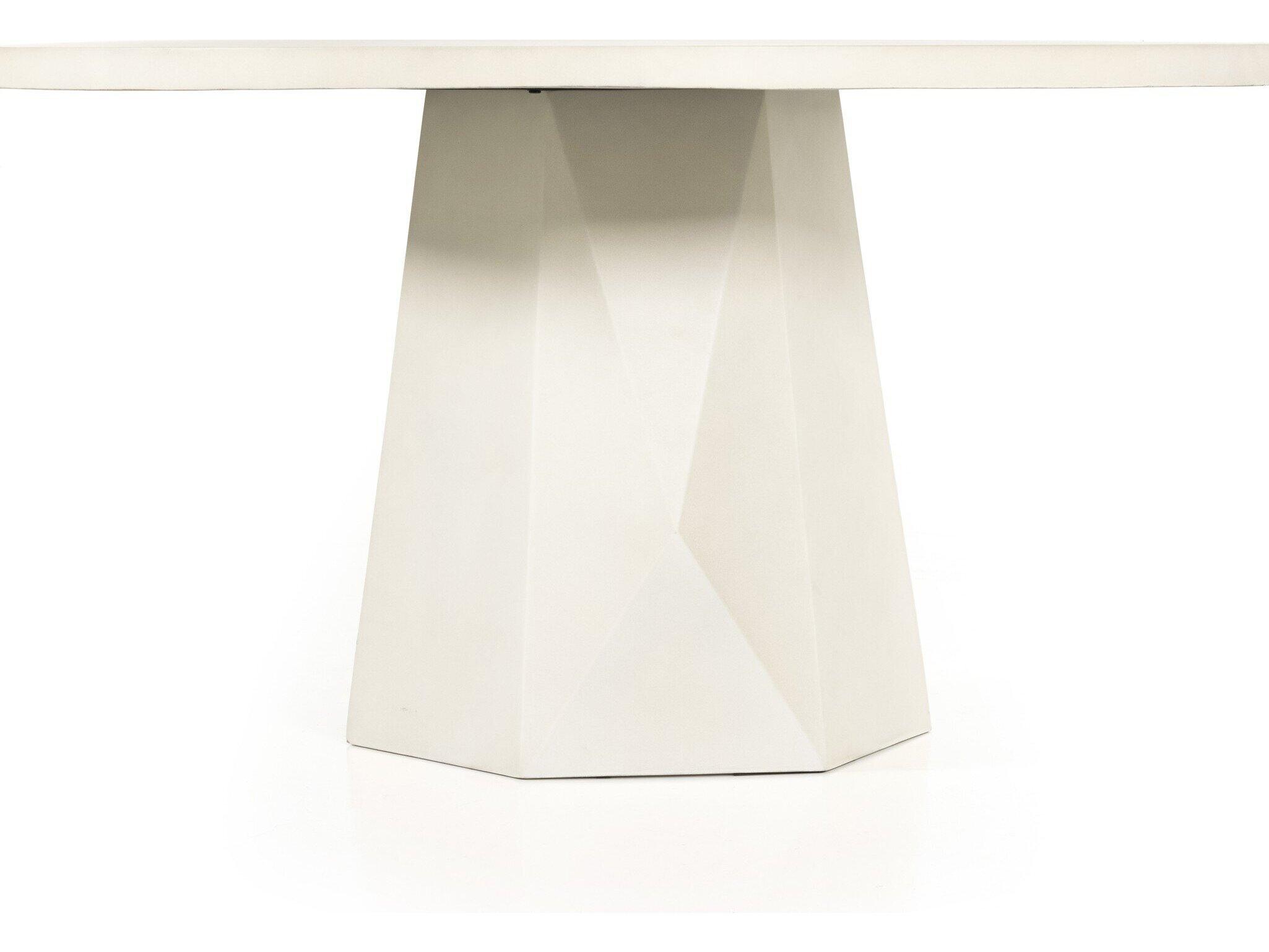 Four Hands Outdoor Thayer Bowman White Concrete 60" Round Dining Table