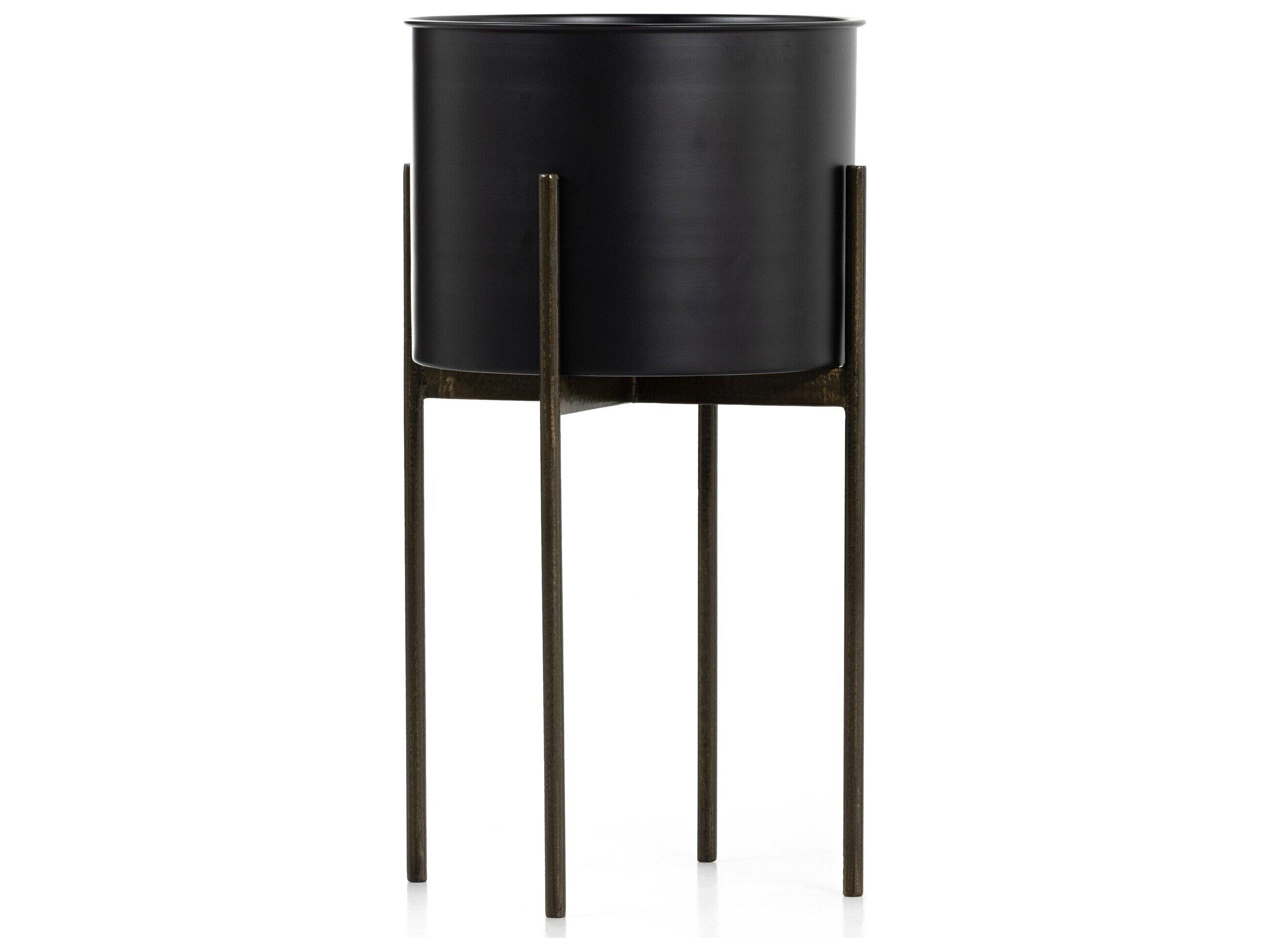 Four Hands Outdoor Marlow Matte Black Iron Planter