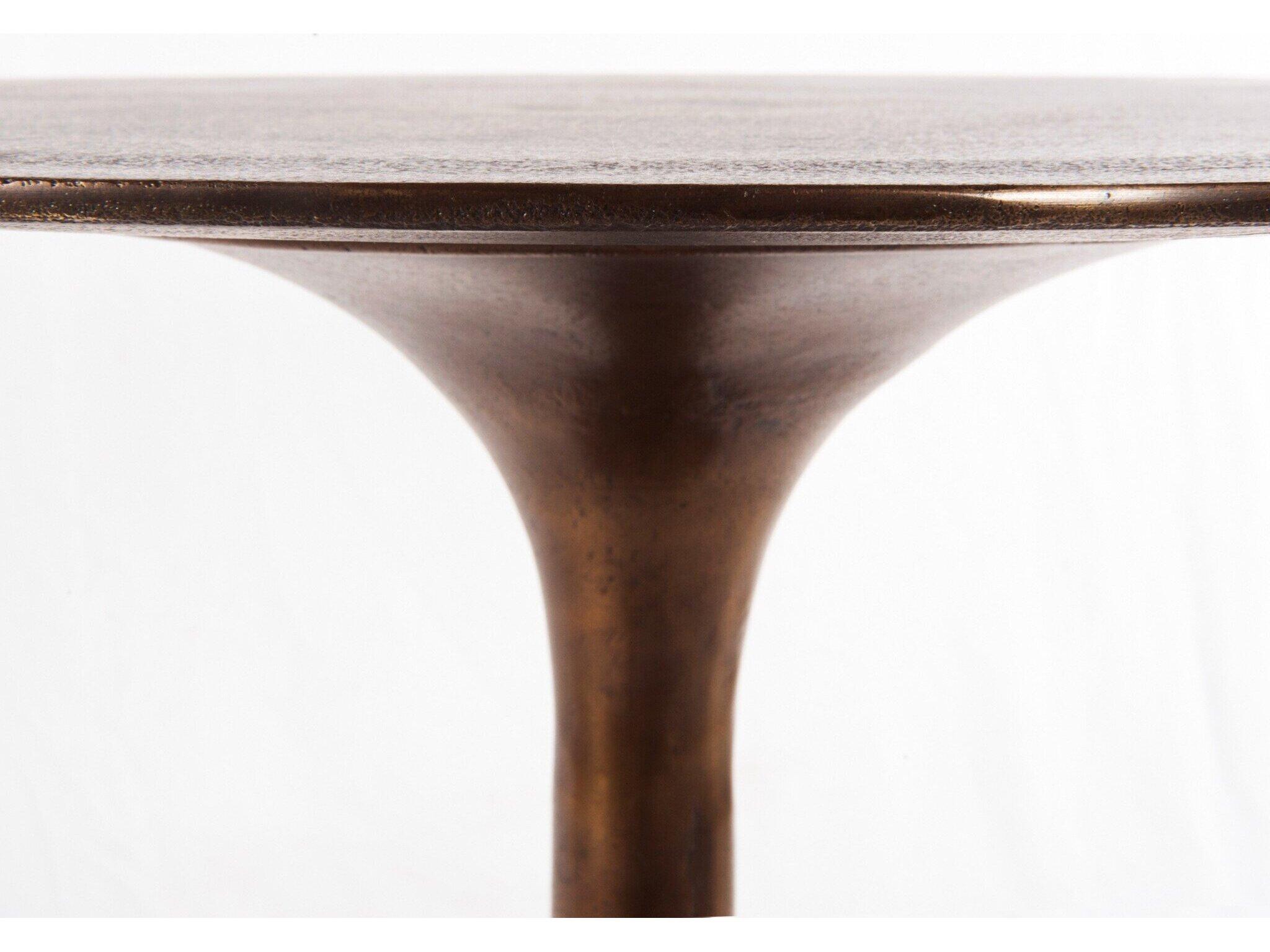 Four Hands Outdoor Marlow Antique Rust Round End Table