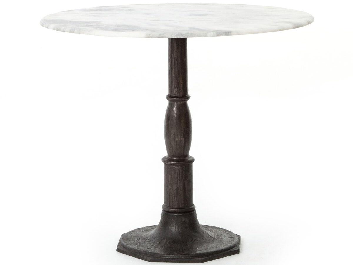 Four Hands Outdoor Rockwell Lucy Carbon Wash Iron 36" Round Bistro Table