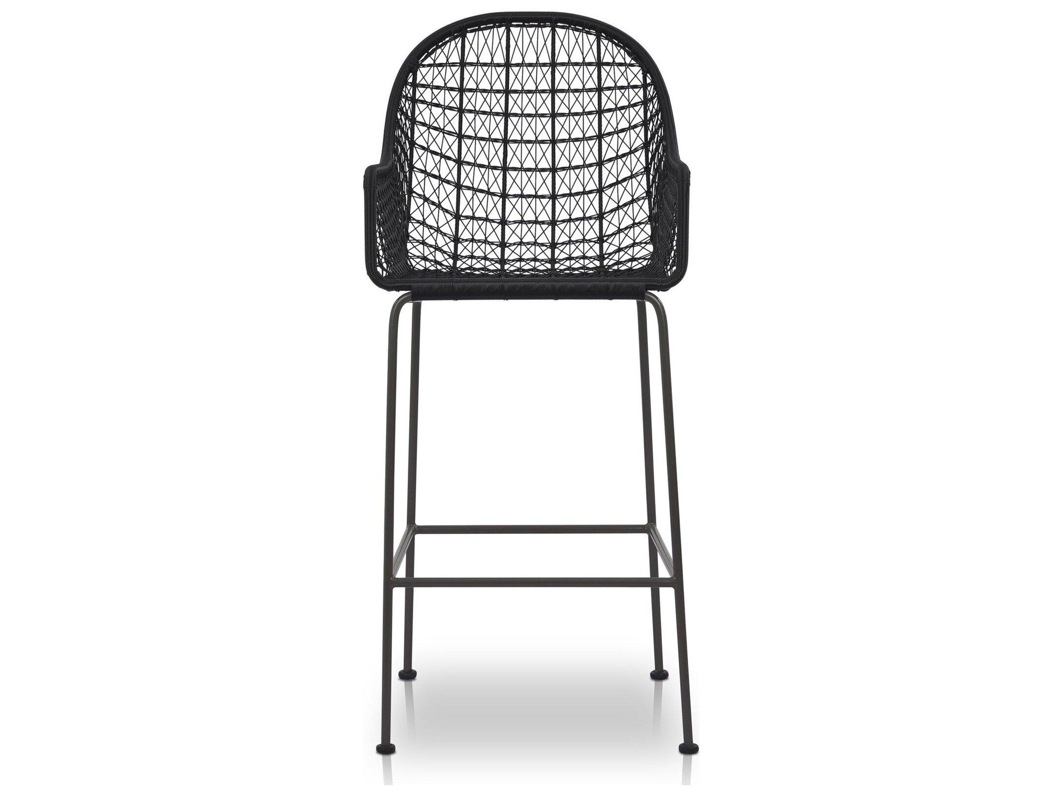 Four Hands Outdoor Grass Roots Wicker Bar Stool