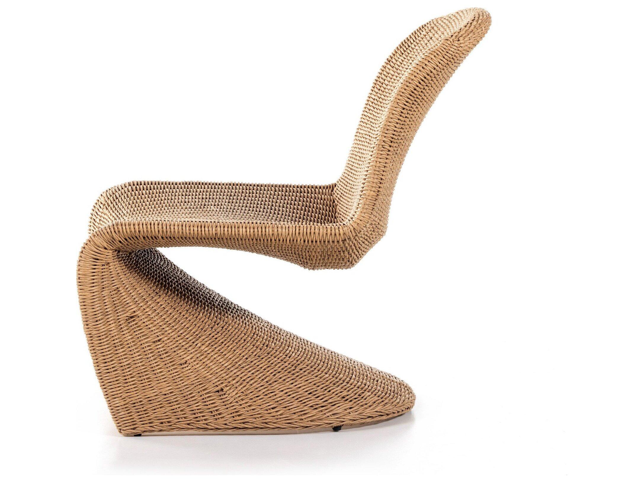 Four Hands Outdoor Grass Roots Vintage Natural / Cane Brown Polypropylene Lounge Chair