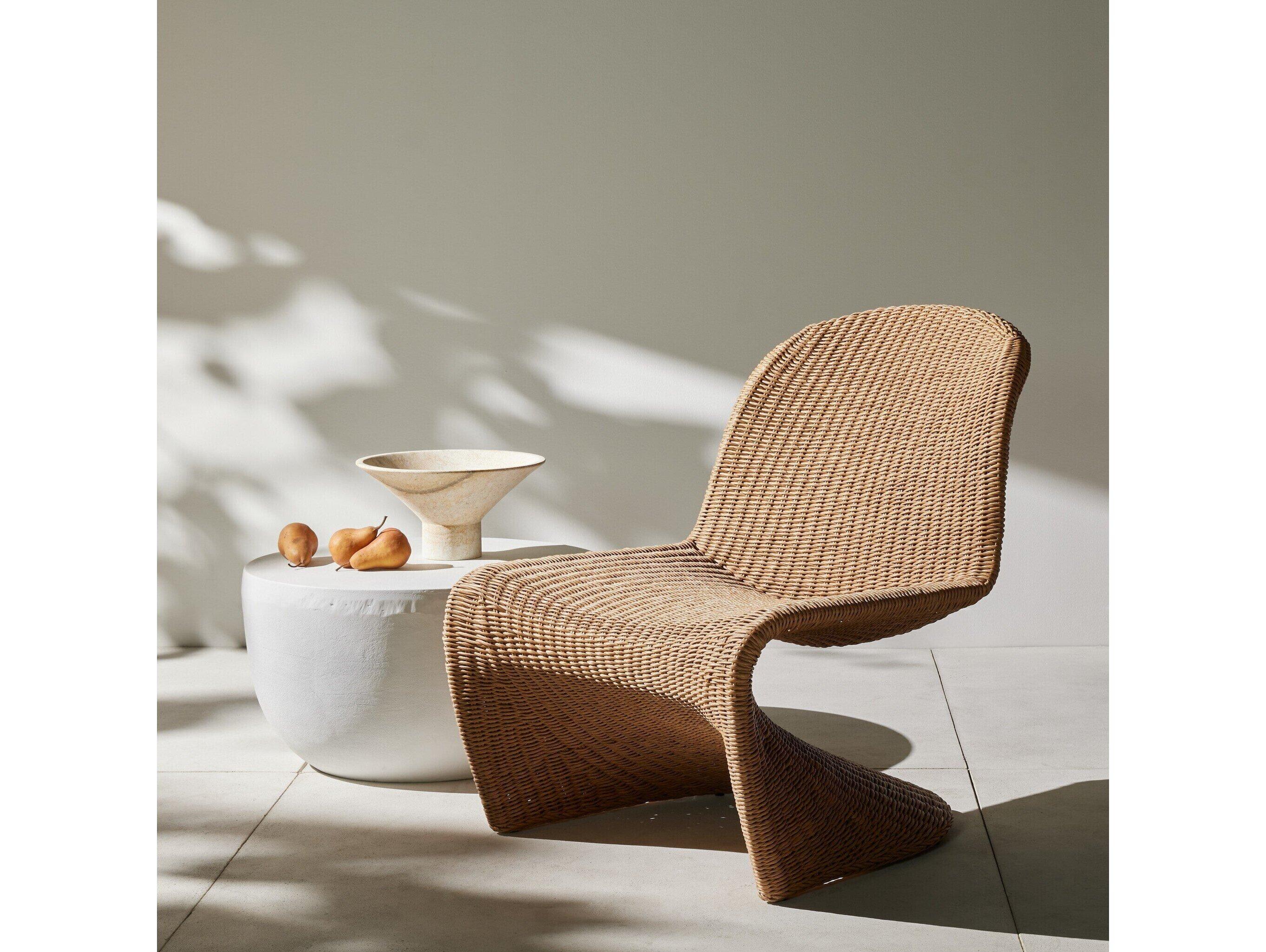 Four Hands Outdoor Grass Roots Vintage Natural / Cane Brown Polypropylene Lounge Chair