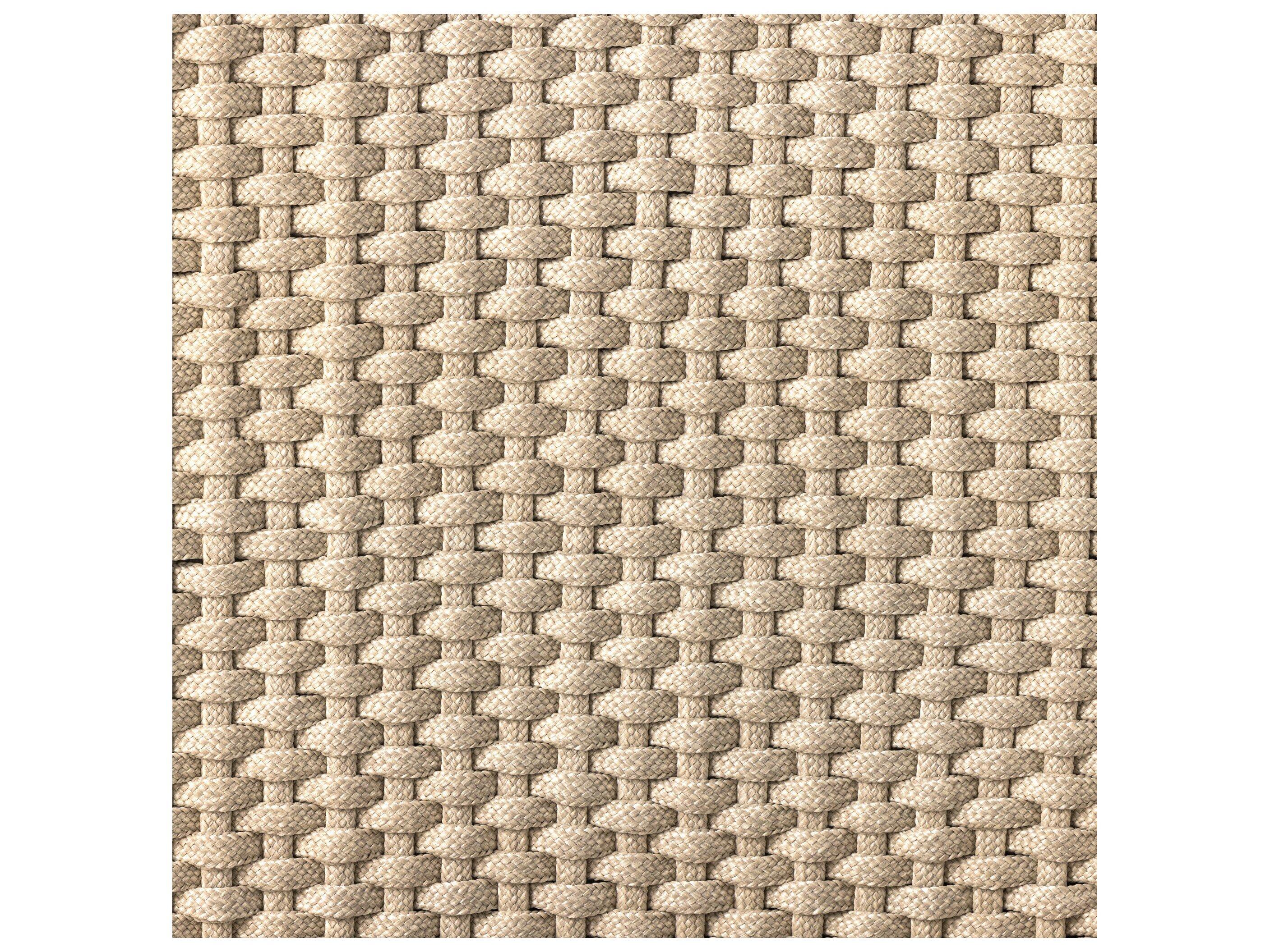 Four Hands Outdoor Solano Delano Natural Teak Rope Bar Stool in Ivory