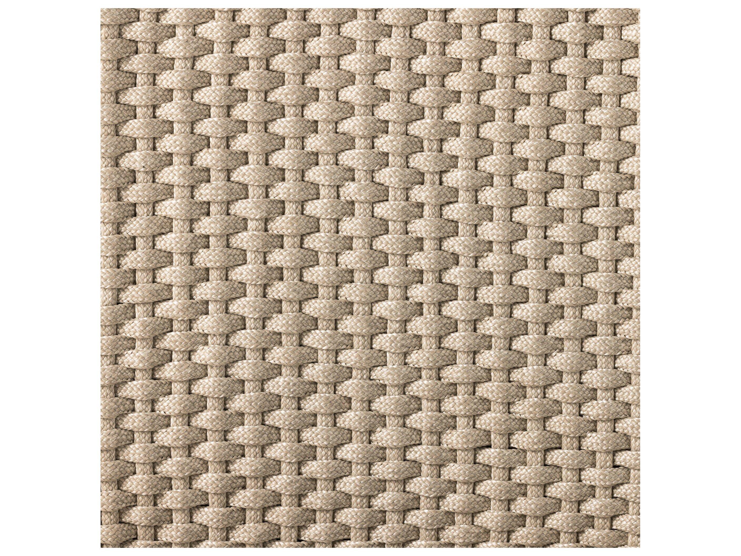 Four Hands Outdoor Solano Delano Natural Teak Rope Counter Stool in Ivory