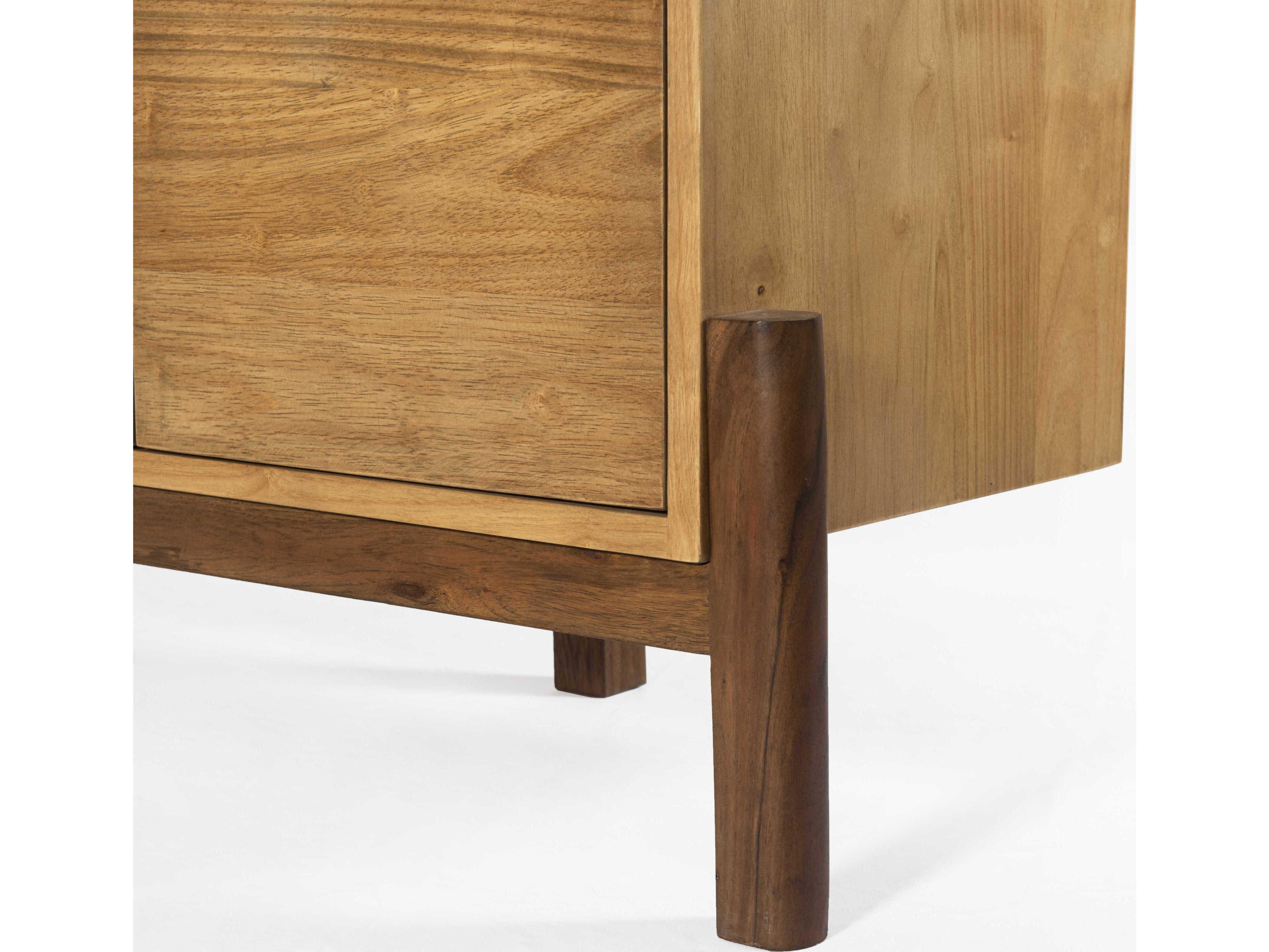 Four Hands Outdoor Merritt Reza Wood Smoked Honey Four Hands 70"  x 18" Rectangular Sideboard