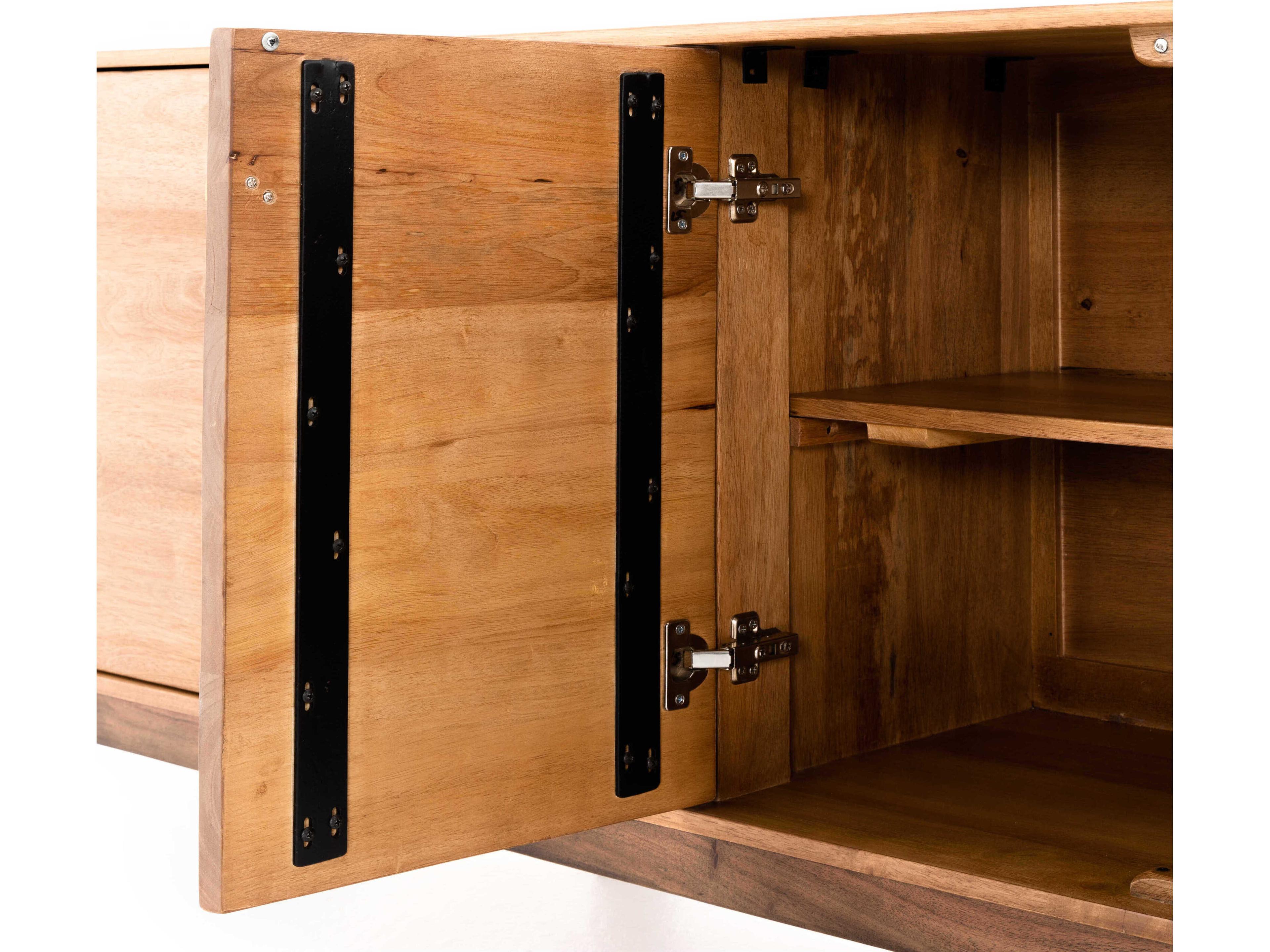 Four Hands Outdoor Merritt Reza Wood Smoked Honey Four Hands 70"  x 18" Rectangular Sideboard