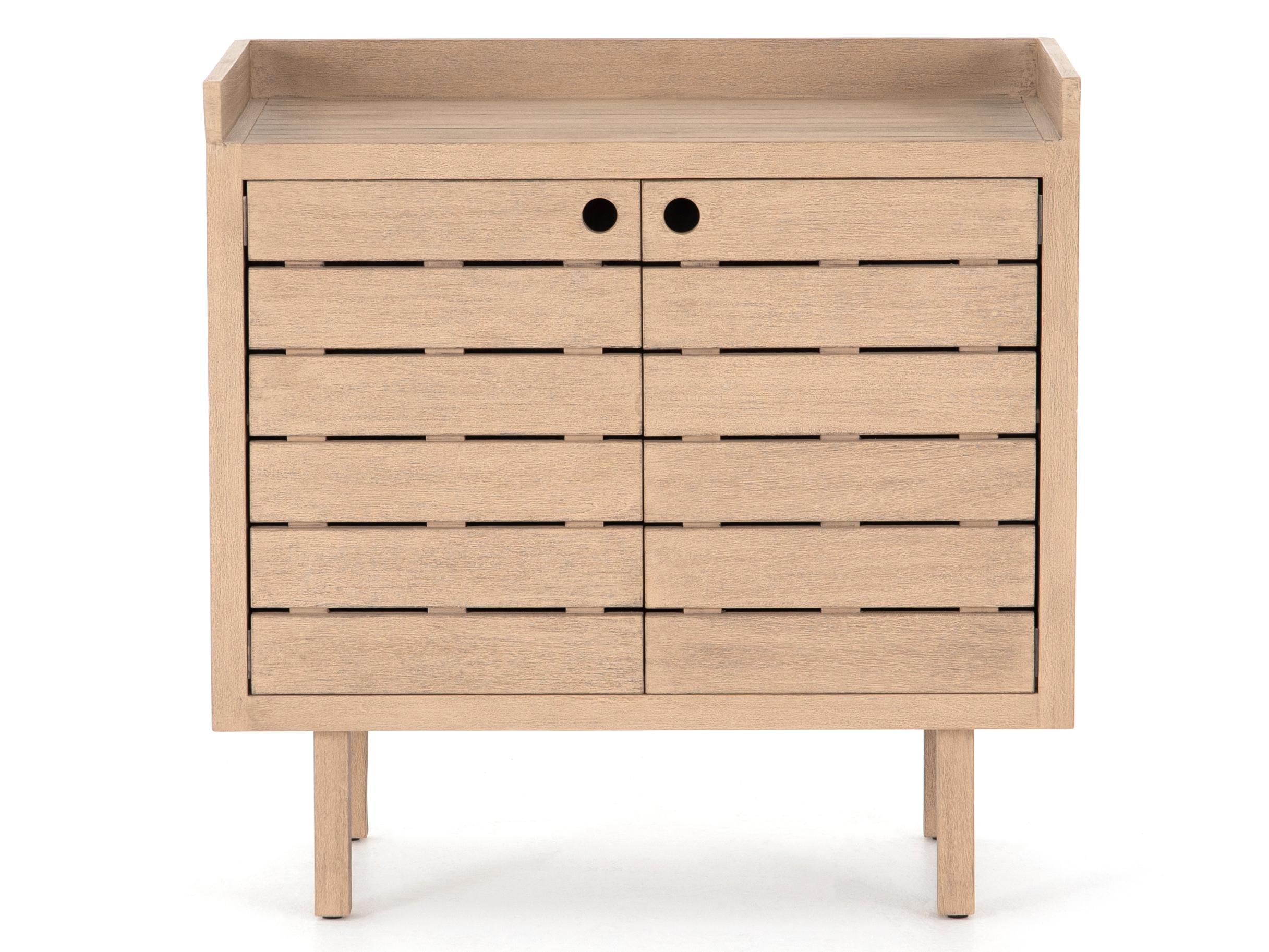 Four Hands Outdoor Solano Washed Brown Teak Rectangular Console Table