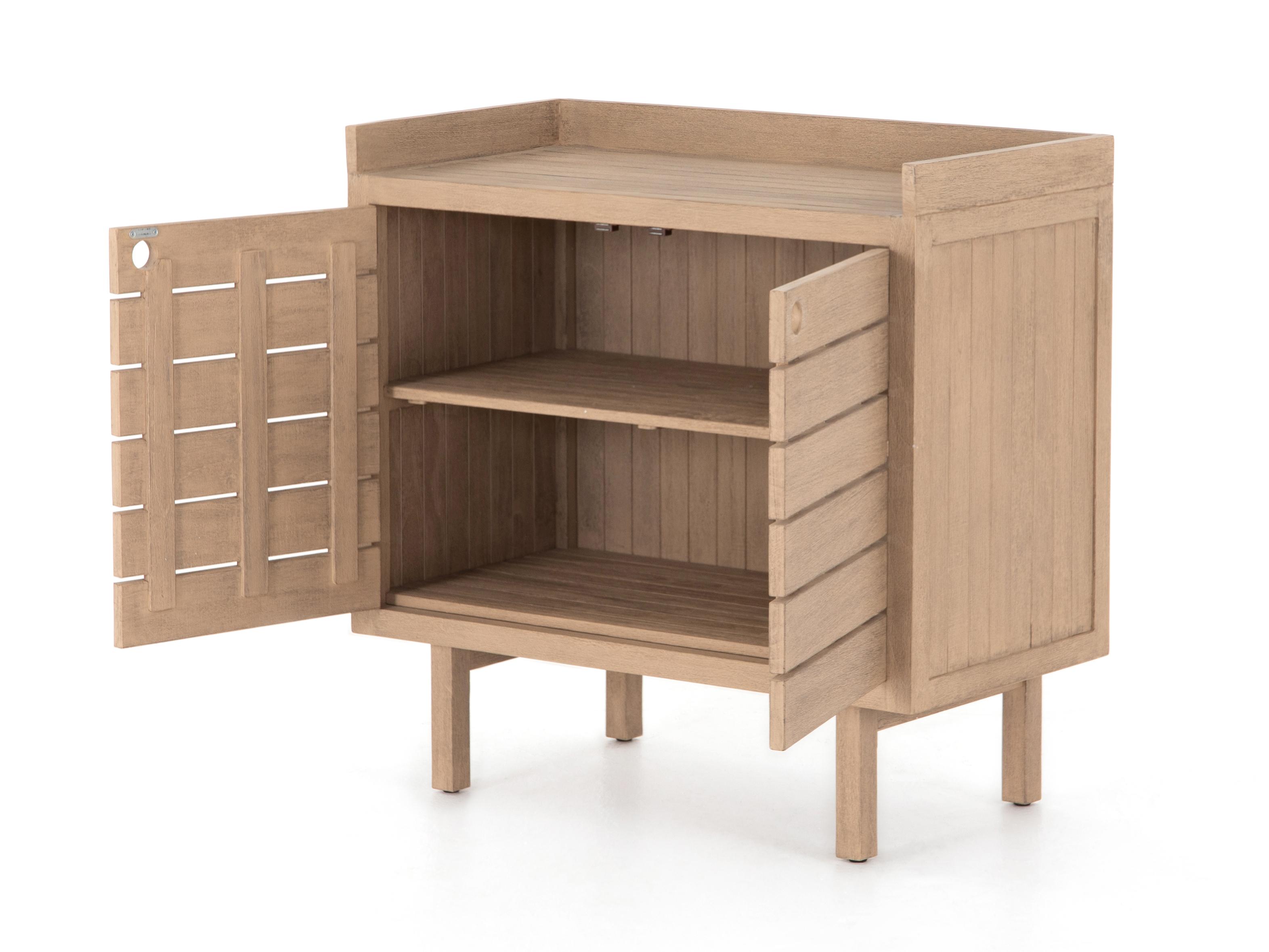 Four Hands Outdoor Solano Washed Brown Teak Rectangular Console Table