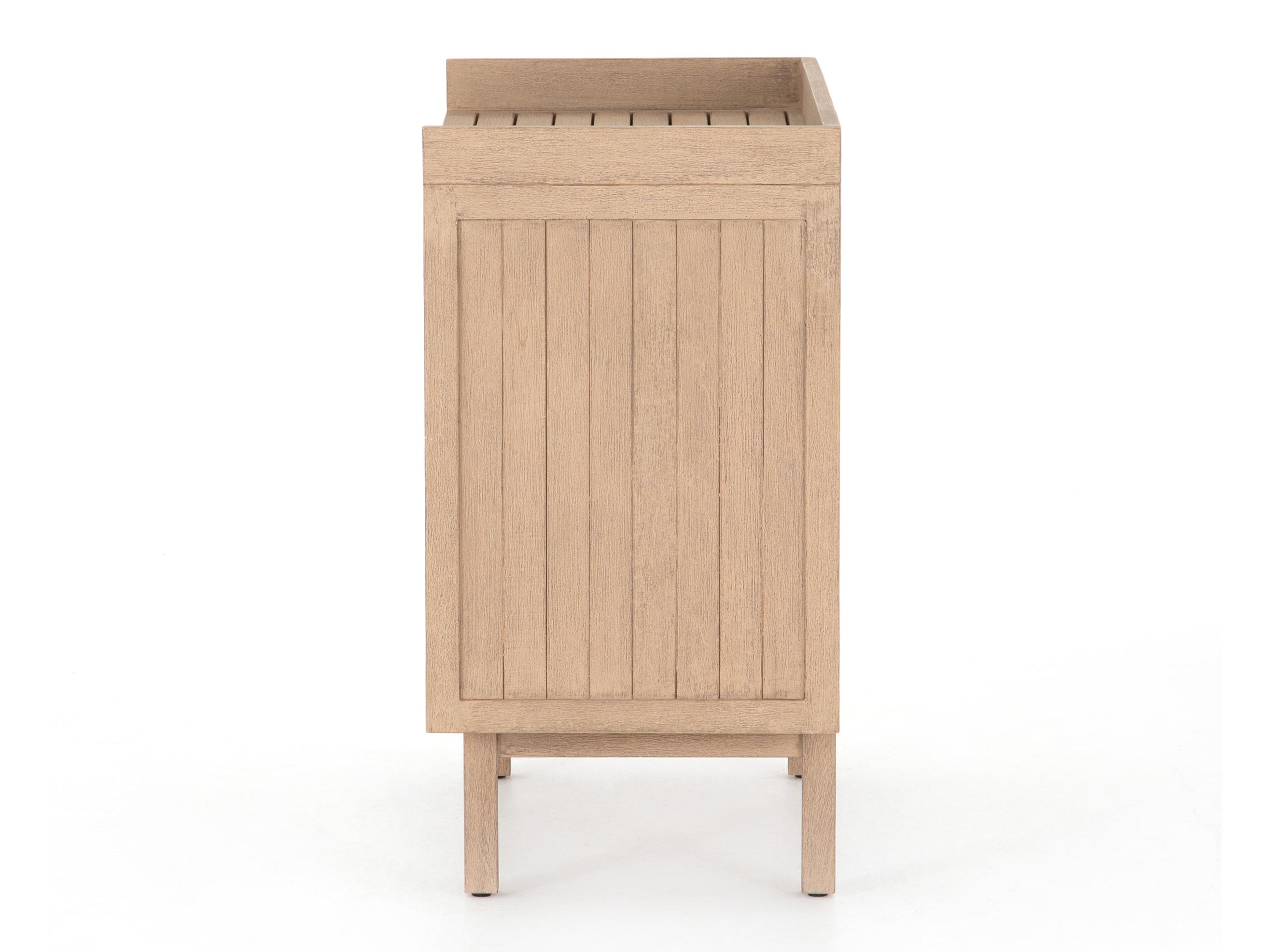 Four Hands Outdoor Solano Washed Brown Teak Rectangular Console Table