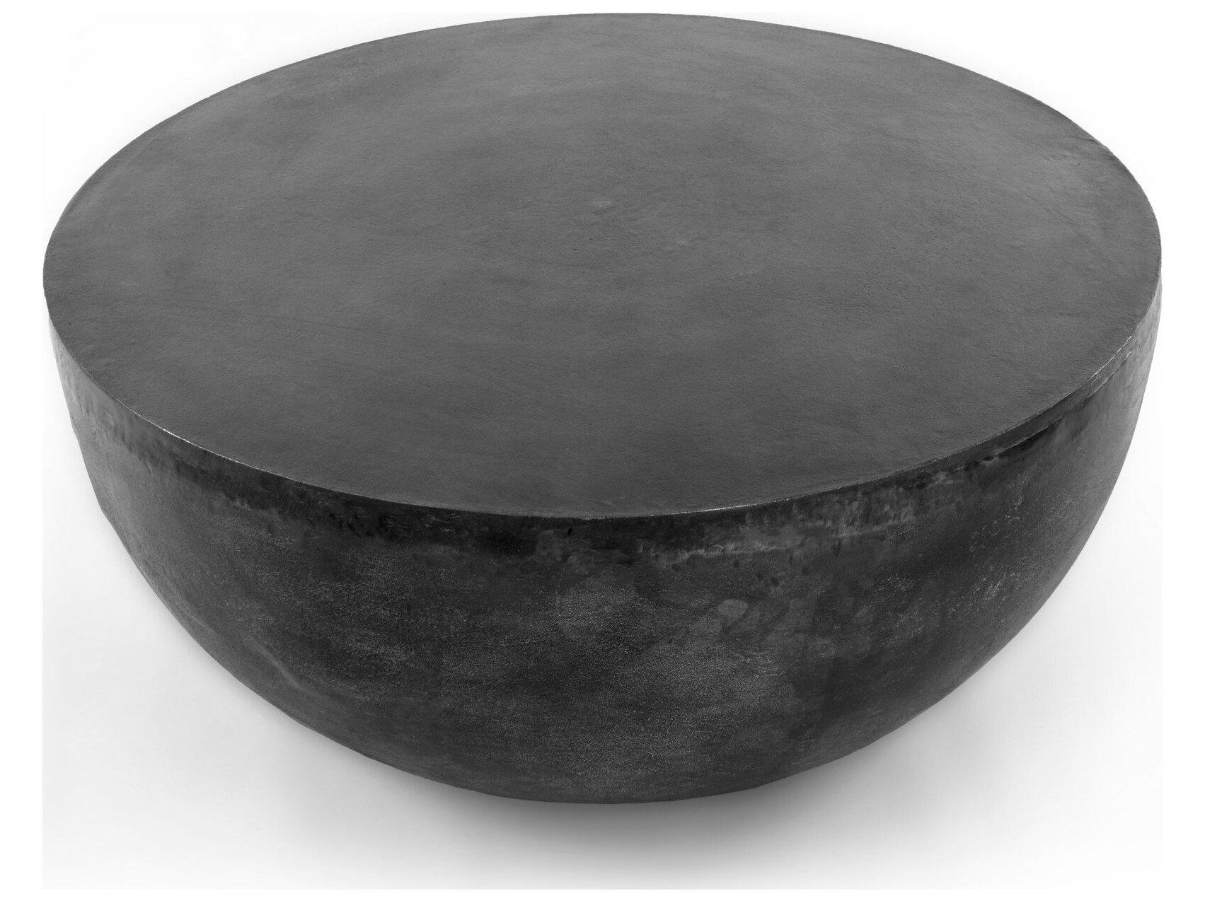 Four Hands Outdoor Marlow Aged Grey Aluminum Round Coffee Table