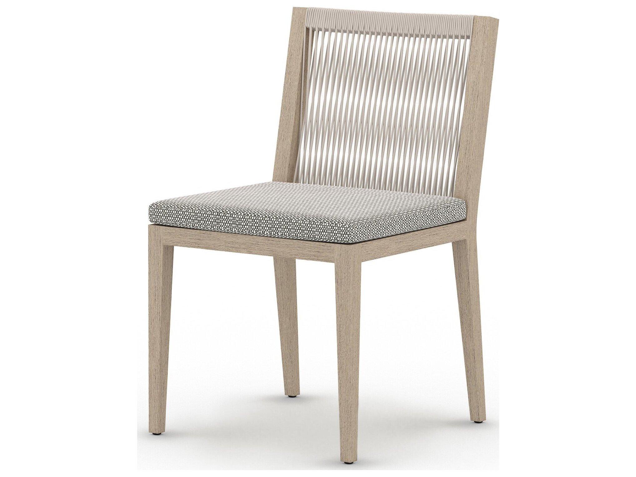 Four Hands Outdoor Solano Faye Ash / Washed Brown / Grey Rope Dining Chair