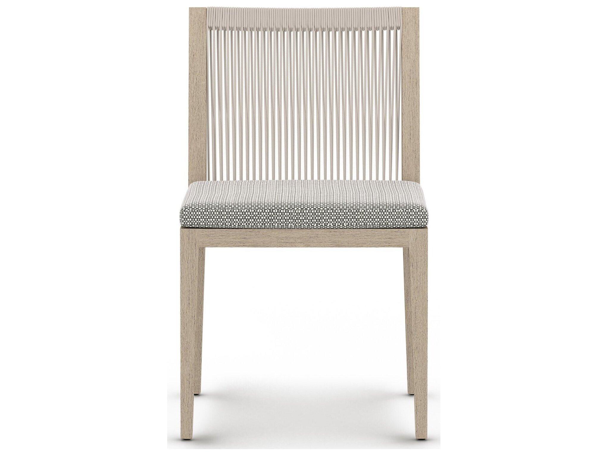 Four Hands Outdoor Solano Faye Ash / Washed Brown / Grey Rope Dining Chair