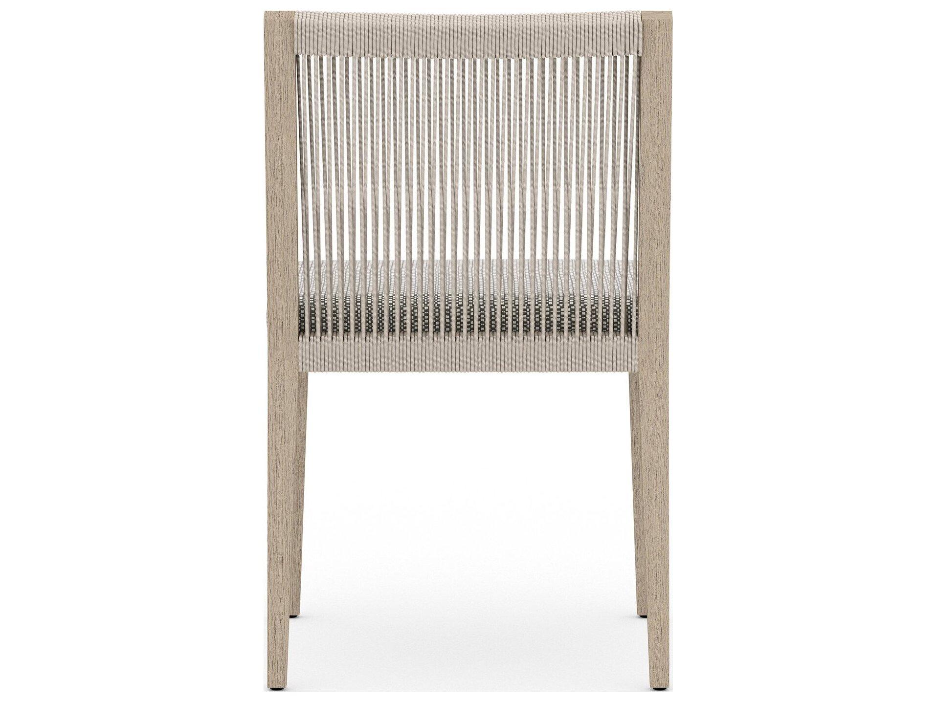 Four Hands Outdoor Solano Faye Ash / Washed Brown / Grey Rope Dining Chair