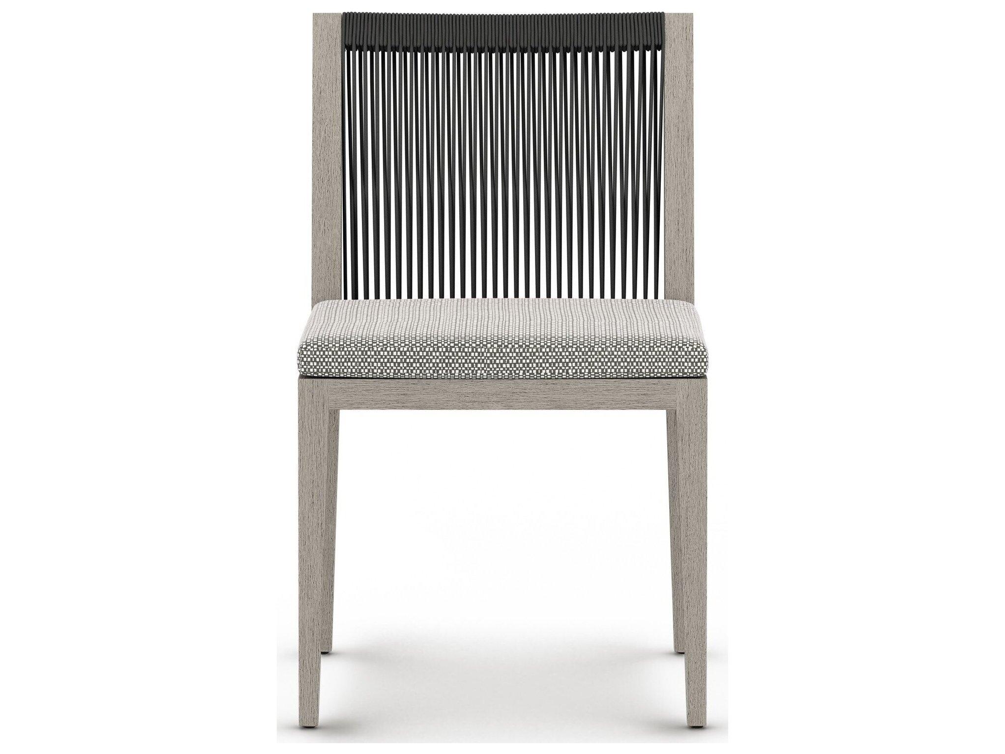 Four Hands Outdoor Solano Faye Ash / Weathered Grey / Dark Grey Rope Dining Chair